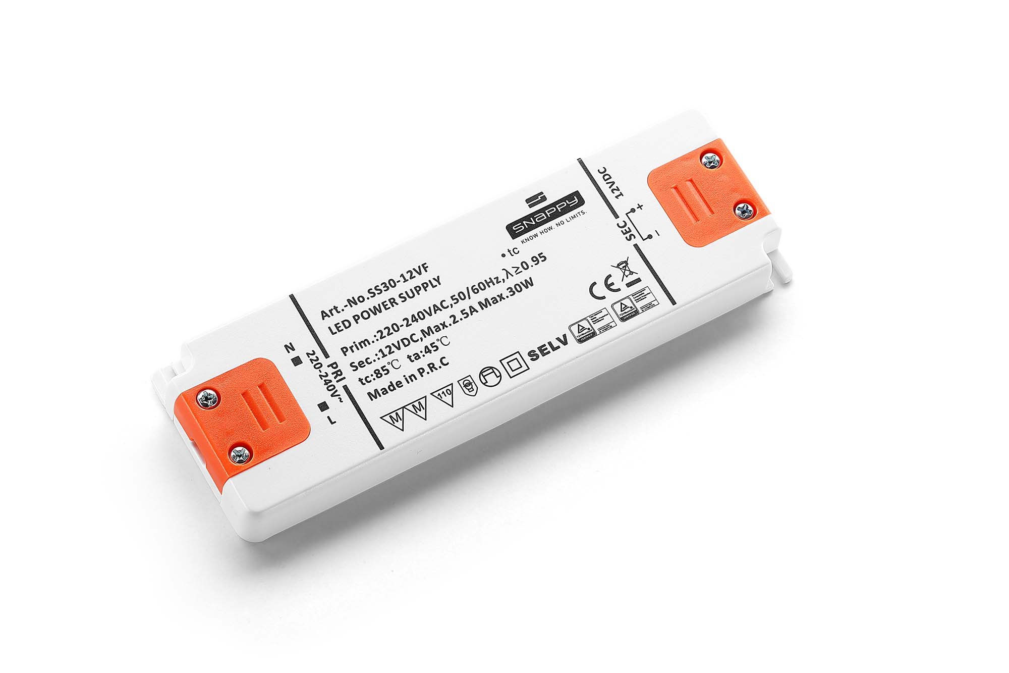 SS3012VFFlat and slim sizeIndoor LED driversPRODUCTSNingbo Snappy