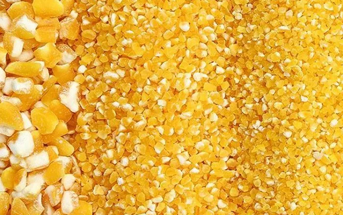 Grits, broken kernels and flour