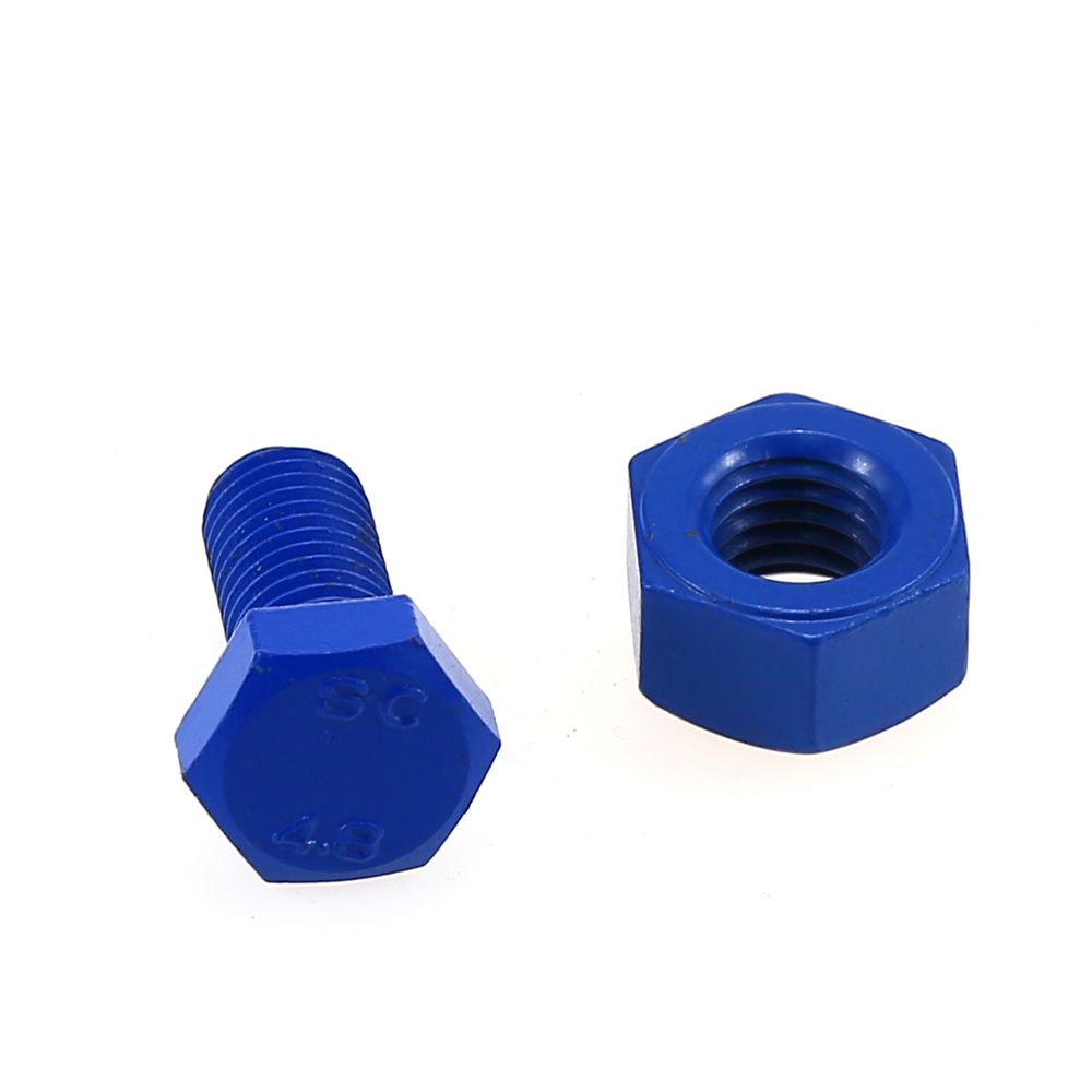 Good Quality Hex Heavy Bolt Nut Heavy A325 Zinc Plated Blue UNC