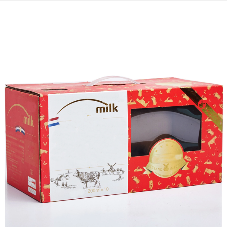High Grade Beverage Package Drink Milk Paper Box Beverage Carrier