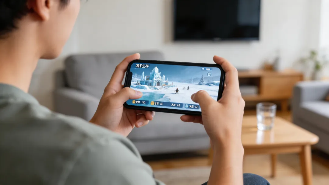 一个人在玩手游