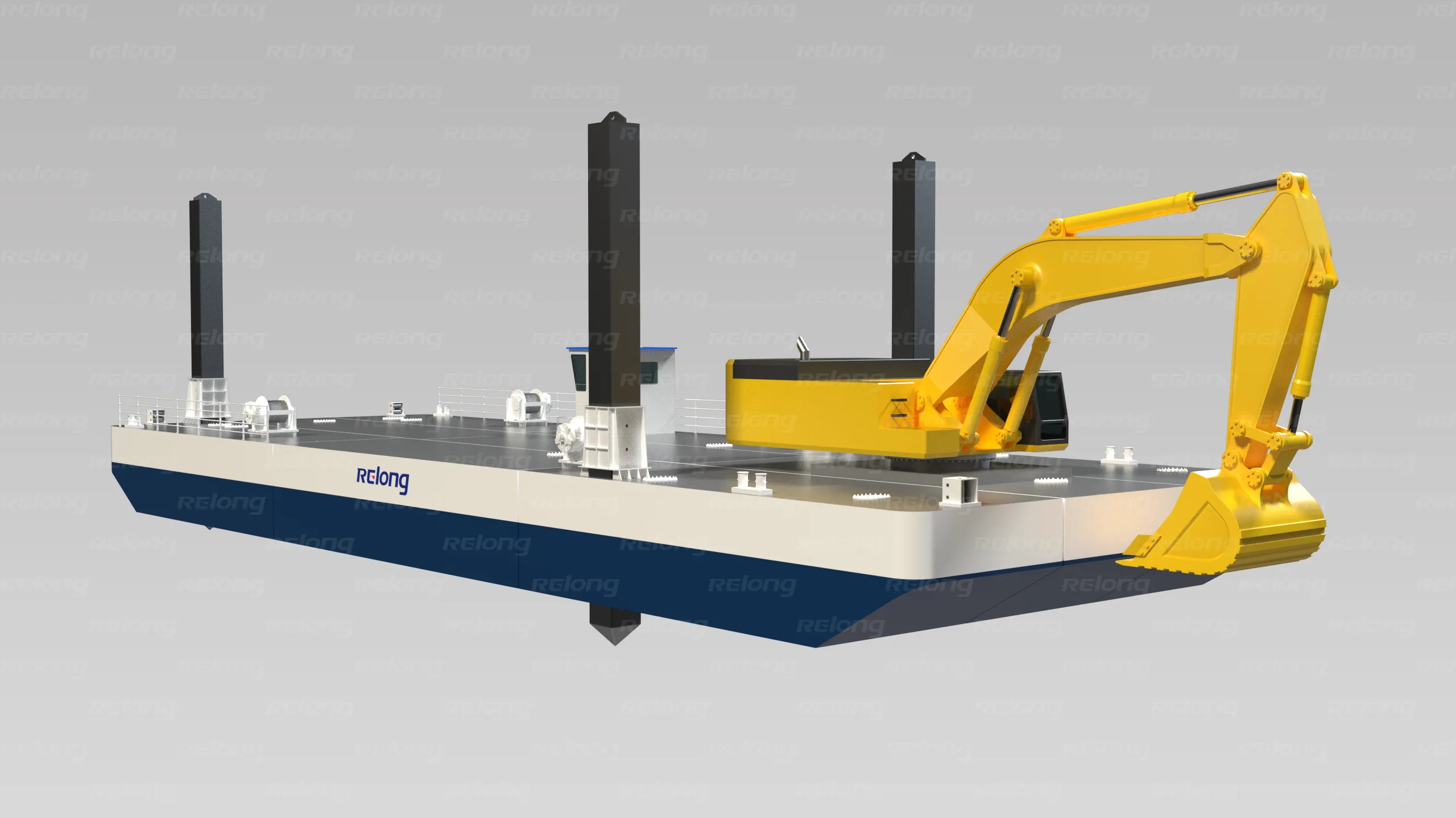 Excavator Dredging Platform--