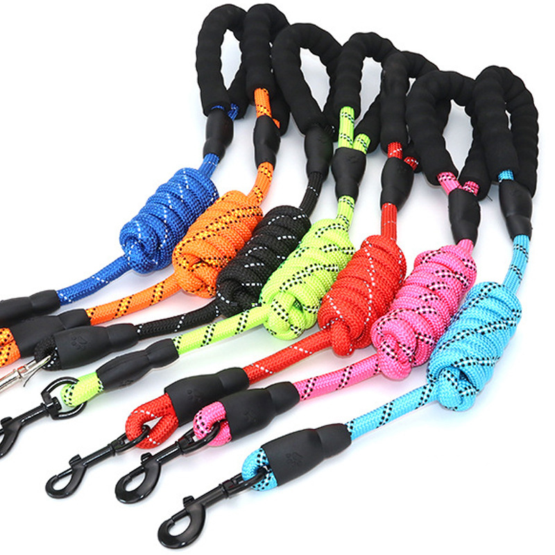 Soft recycled nylon all in one dog leash design hands free slip rope