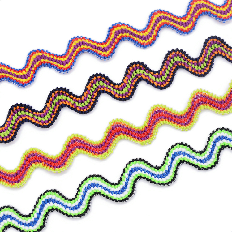 Multi Color 1/4 Inch 5mm Ric Rac Trim Zig Zag Ribbon for Skirt ...