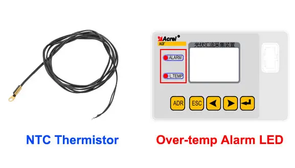 Temperature measurement function of AGF-MxxT DC Multi-circuits&nbsp;Monitoring Device