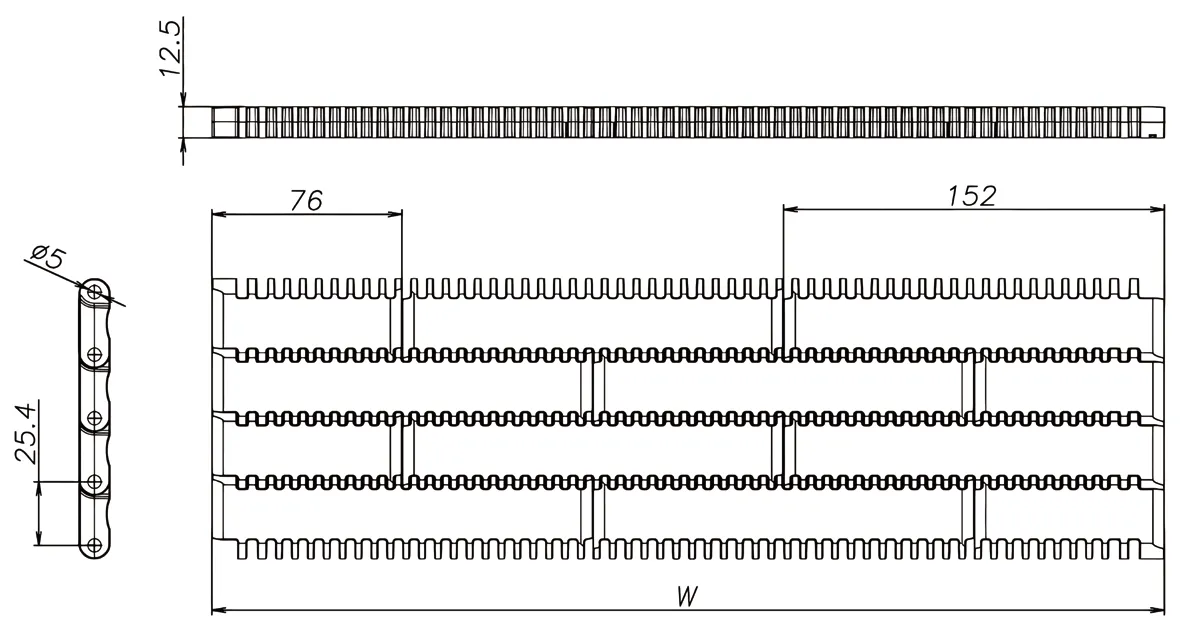 Cinturones modulares de plástico-CY-254017A Tapa plana-dibujos.png