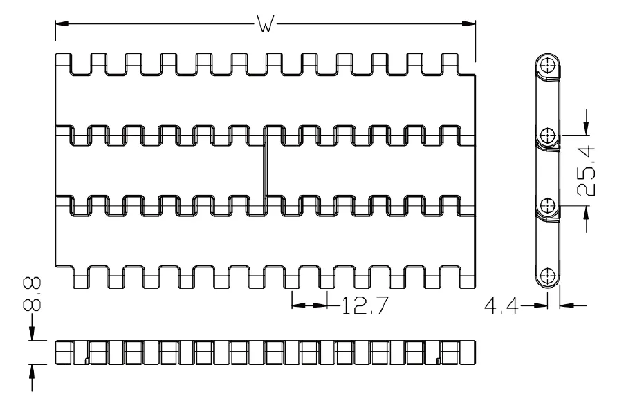 Cinturones modulares de plástico-CY-25409A1 Top plano-dibujos.jpg