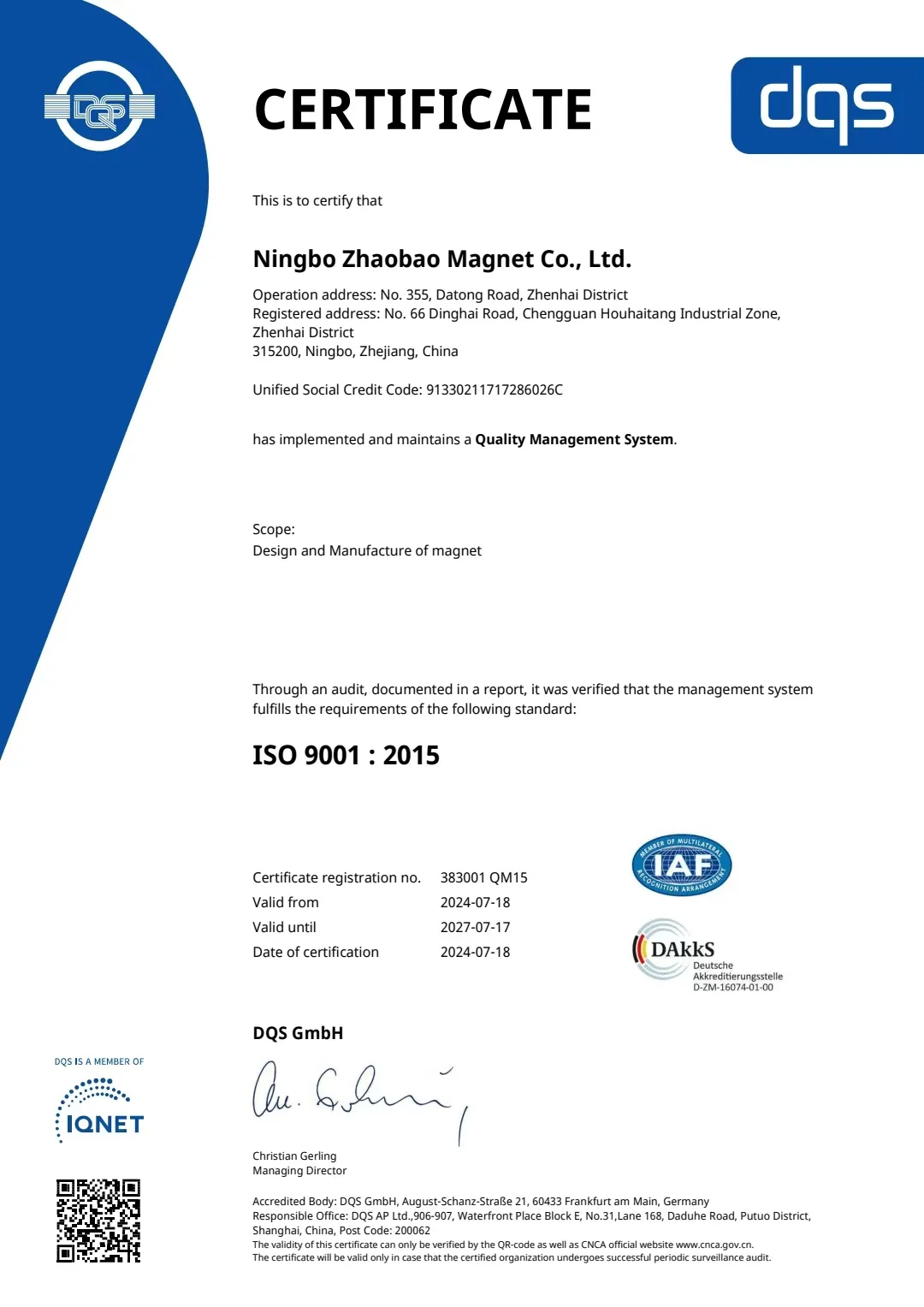 Quality - Ningbo Zhaobao Magnet Co., Ltd.