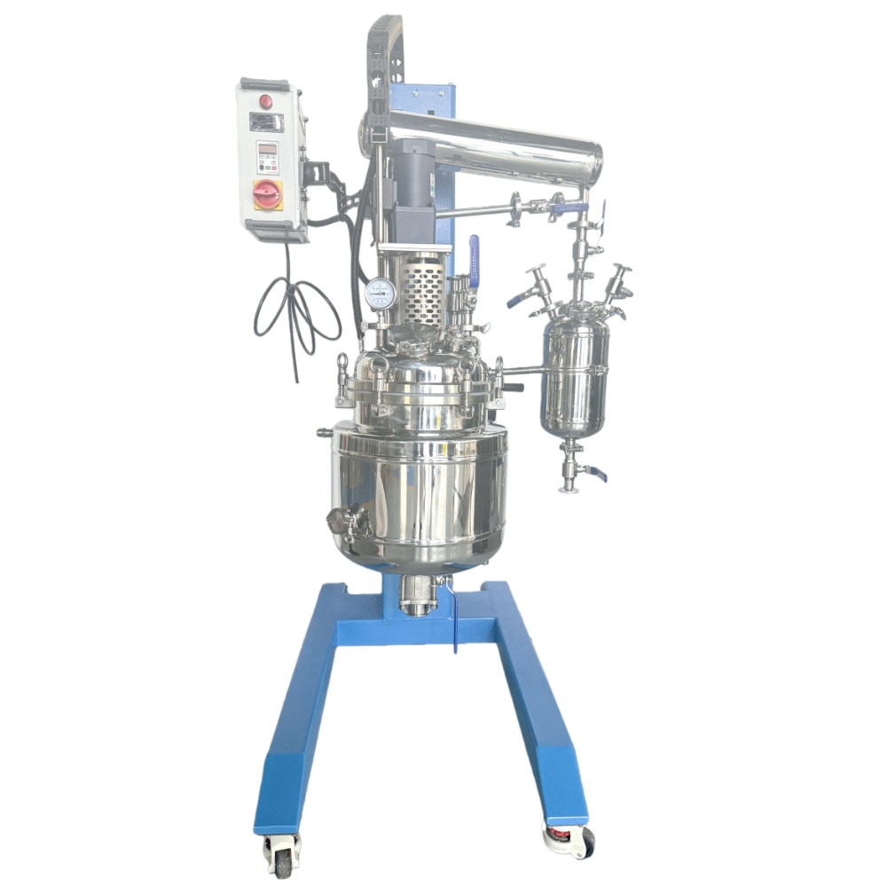 Liftable 100L Rotatable&Liftable Jacketed Stainless Steel Reactor,Valuen Industrial