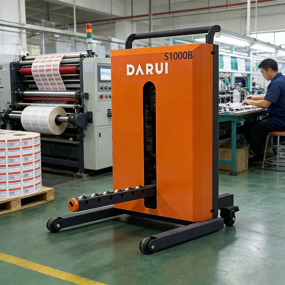 Material Reel Loader Label Reel Lifter: Efficient Handling Solution for Heavy Roll Feeding Work