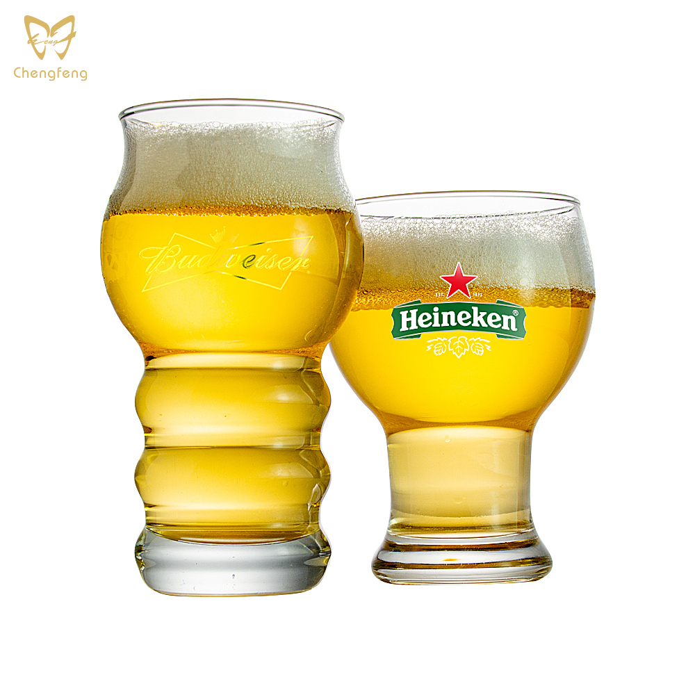 BG1222 OEM Brand Budweiser/Heineken Featuring Gourdshaped Beer Glass