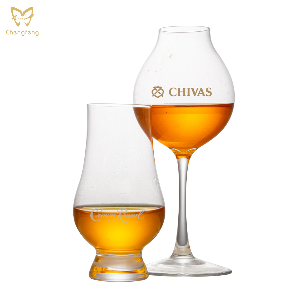 WG1222 OEM Custom Logo / 6oz Canada Glencairn Whiskey Glass / 8oz Tulip
