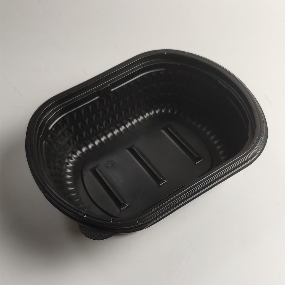 PP material black takeaway food container takeout bottom tray