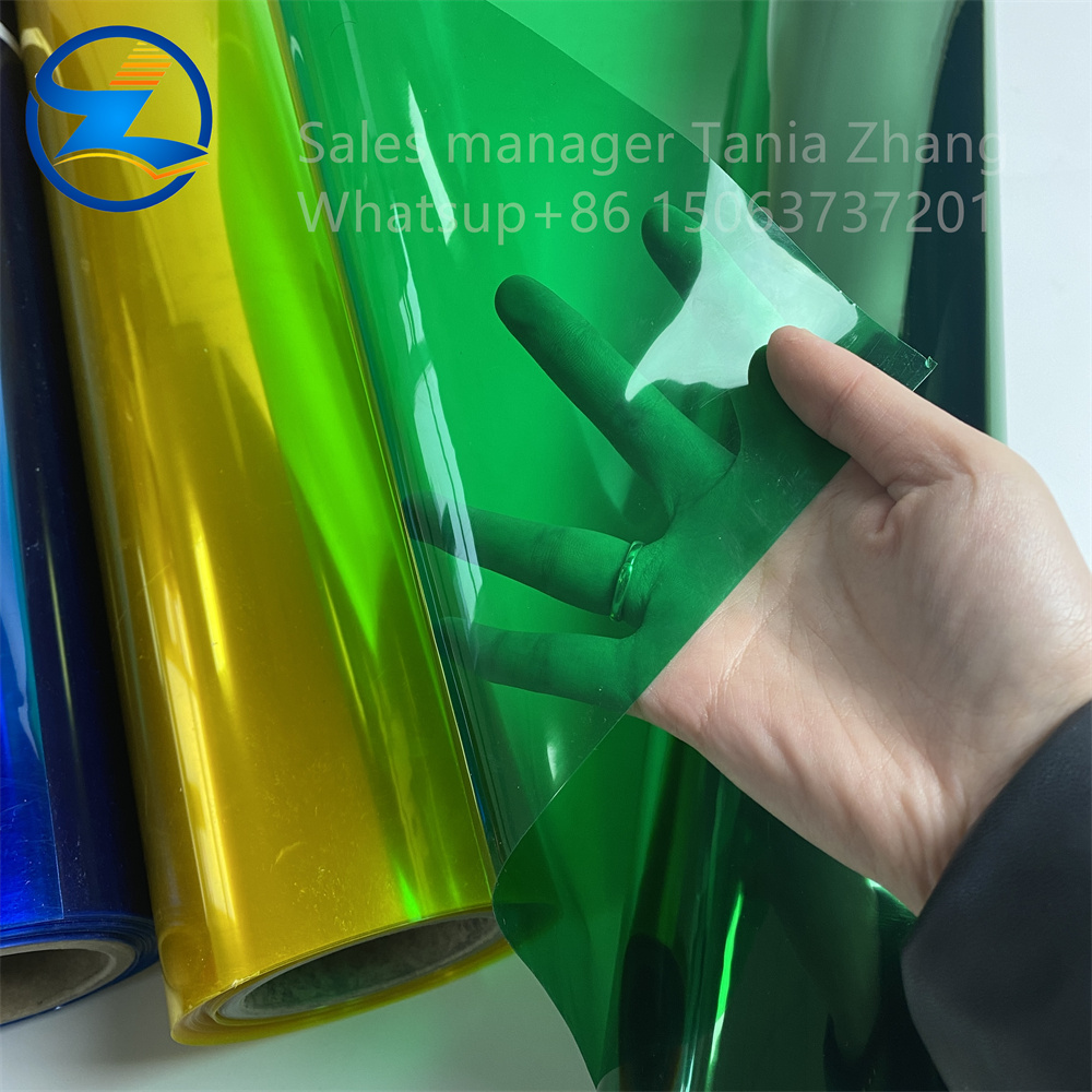 Glossy color translucent PVC filmShandong Top Leader Plastic Packing