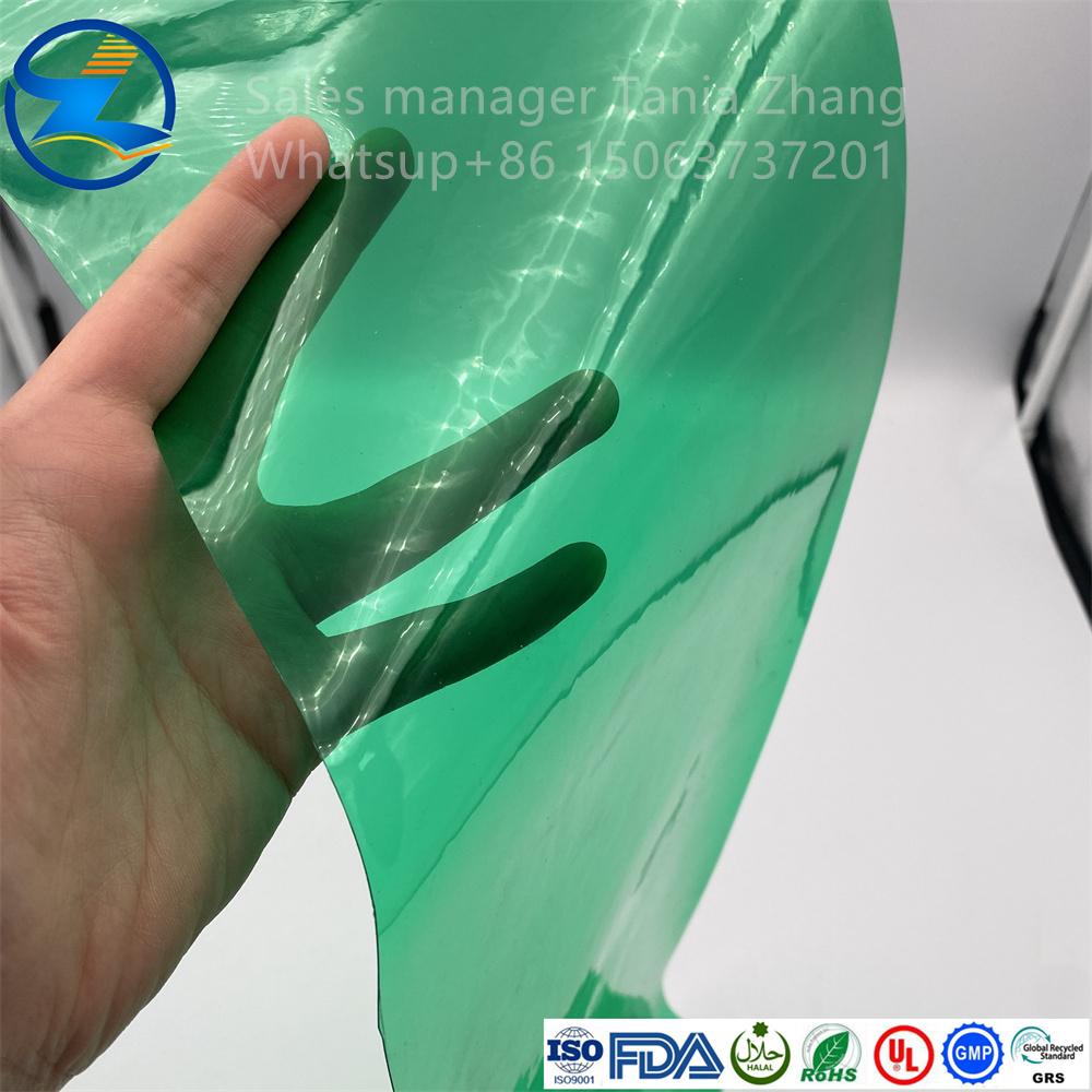 Colored soft BULE PVC film for making bagsShandong Top Leader Plastic