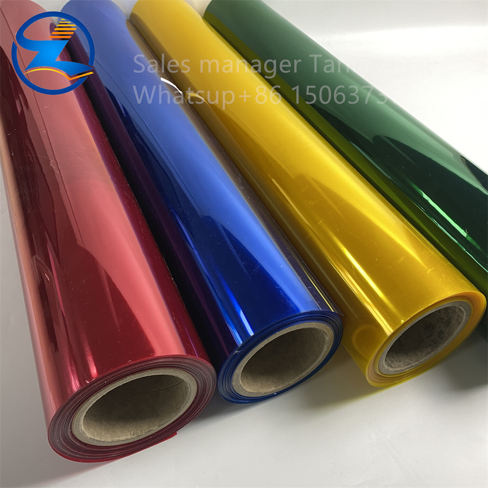 Glossy colored translucent PVC filmShandong Top Leader Plastic Packing