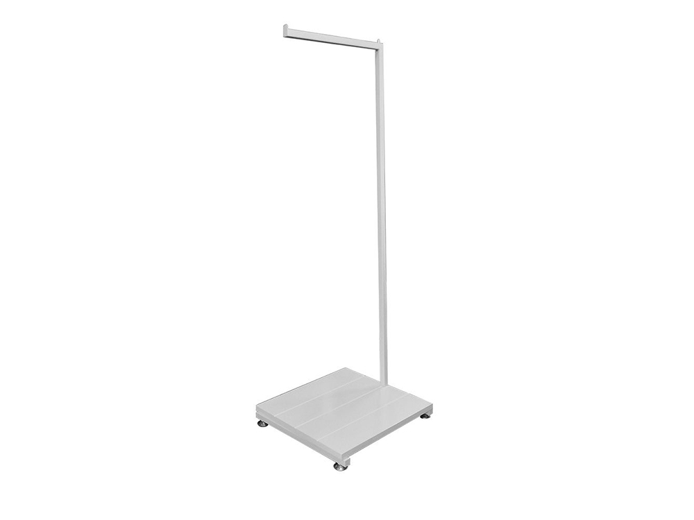 Shop Display Simple Modern White Clothes Hanging Stand Rack Foshan
