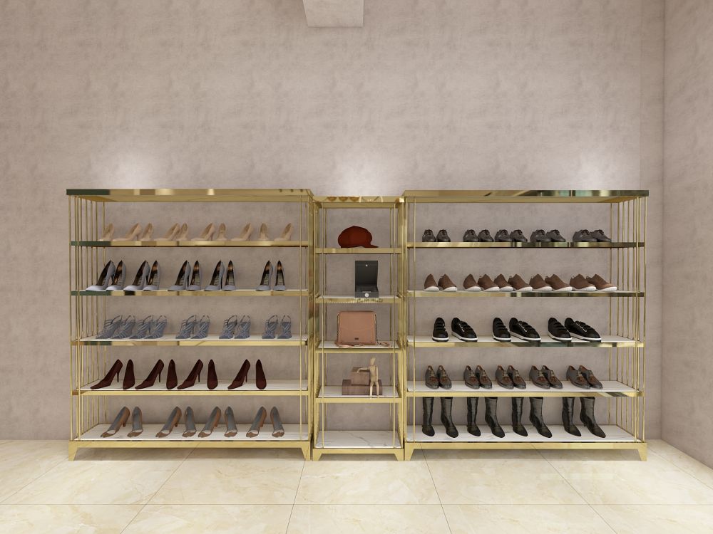 Complete Set for Sale Multilayer Rose Gold Display Stand Fixture with