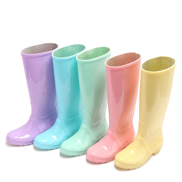Fashion rain boots with soft flexible PVC compound