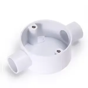 Electrical junction box injection molded with SmallBoss PVC compoun