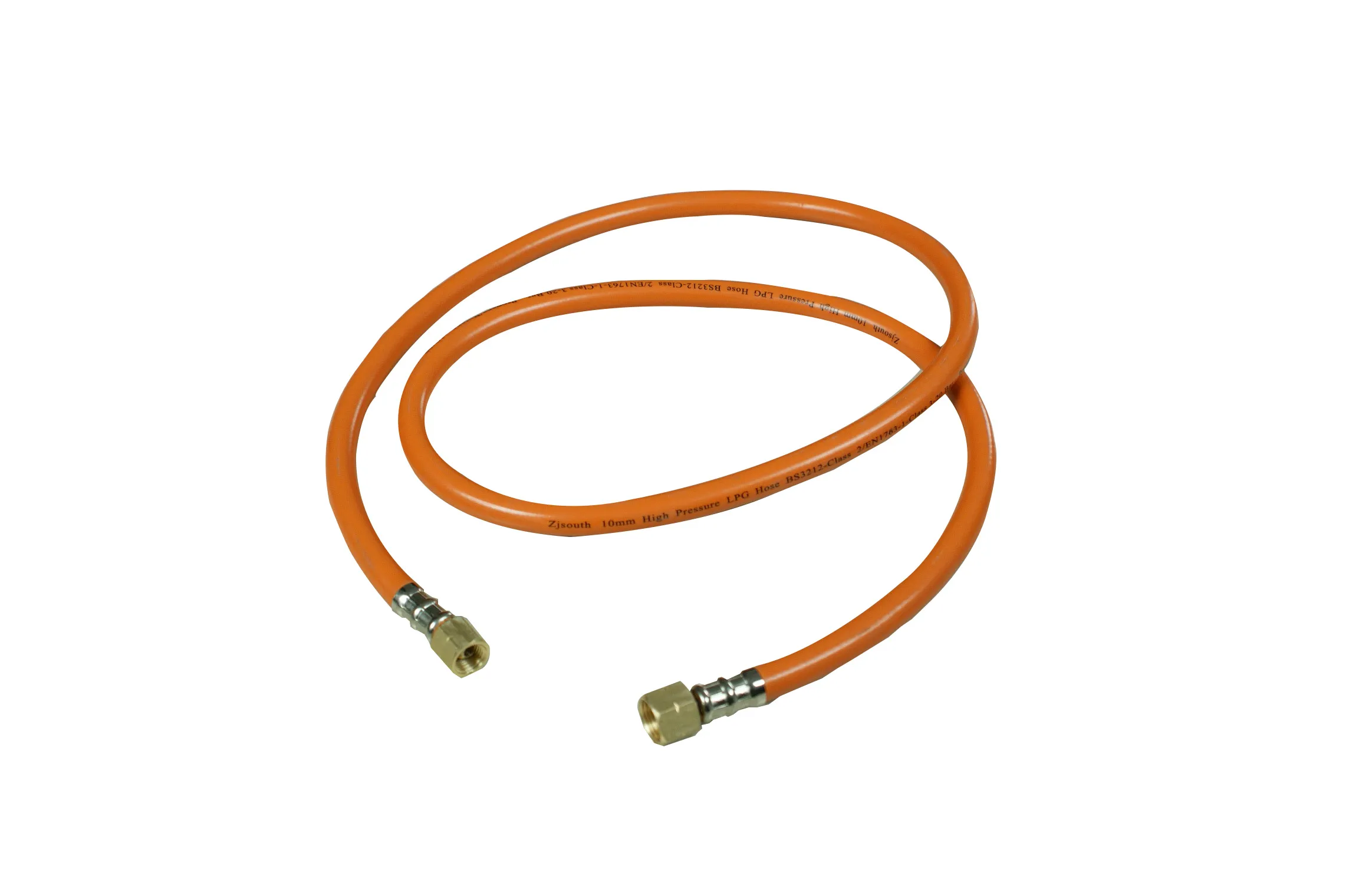 PVC gas pipe and braided hose with anti-burst compound