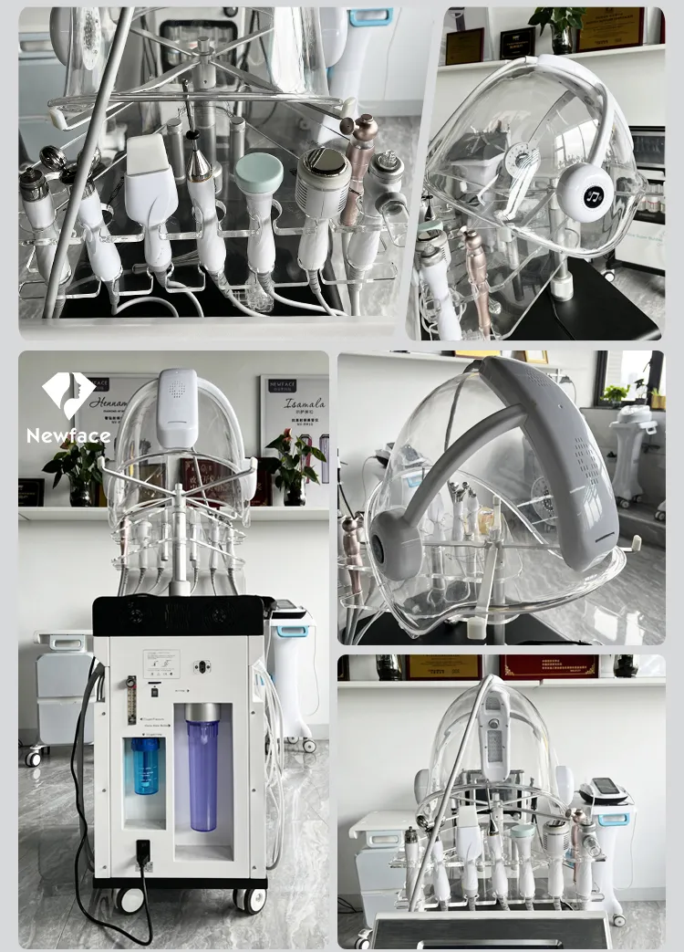 9 IN 1 Space Oxygen Beauty Facial Machine - 7 Color Led