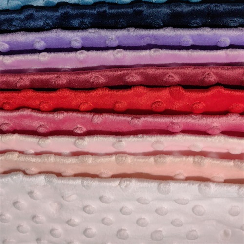 Super Soft Baby Blanket Velvet Velour Fabric home textile Embossed Bubble Minky Dot fabricTIANFANG