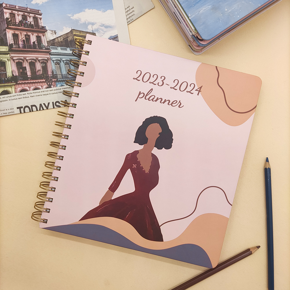 Customized Printed Daily Planner WireO Binding Journals Personalize