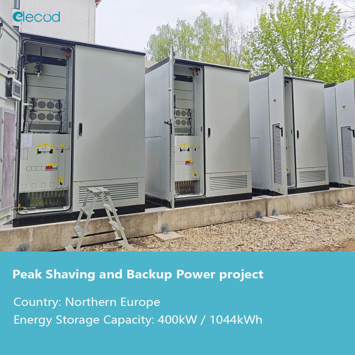 Elecod 400kW 1044kWh C&I outdoor BESS cabinet solution for peak shaving and backup power.jpg