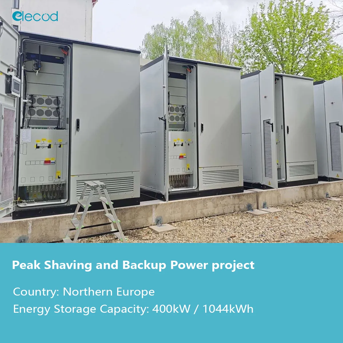 Elecod 400kW 1044kWh C&I outdoor BESS cabinet solution for peak shaving and backup power.jpg