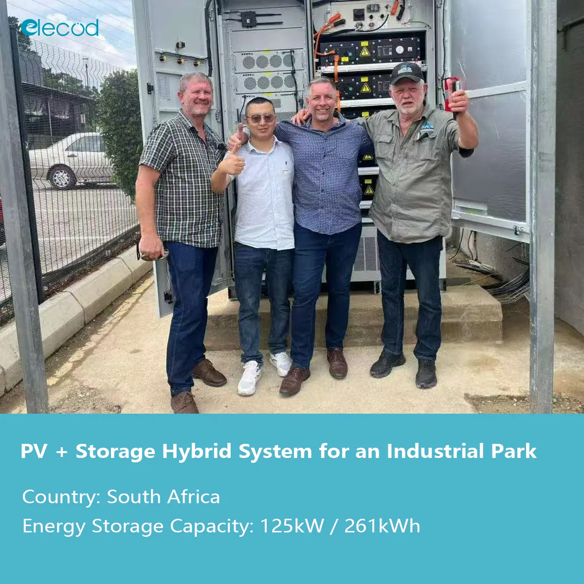Elecod 125kW 261kWh Outdoor C&I BESS Cabinet for an Industrial Park in South Africa.jpg