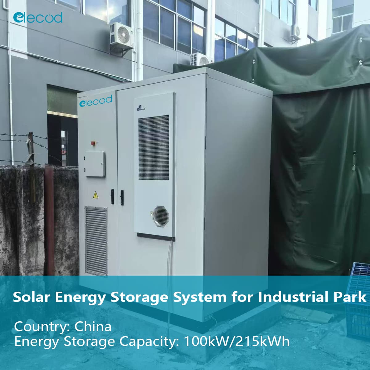 Elecod 100kW 215kWh solar energy storage system project for industrial park.jpg