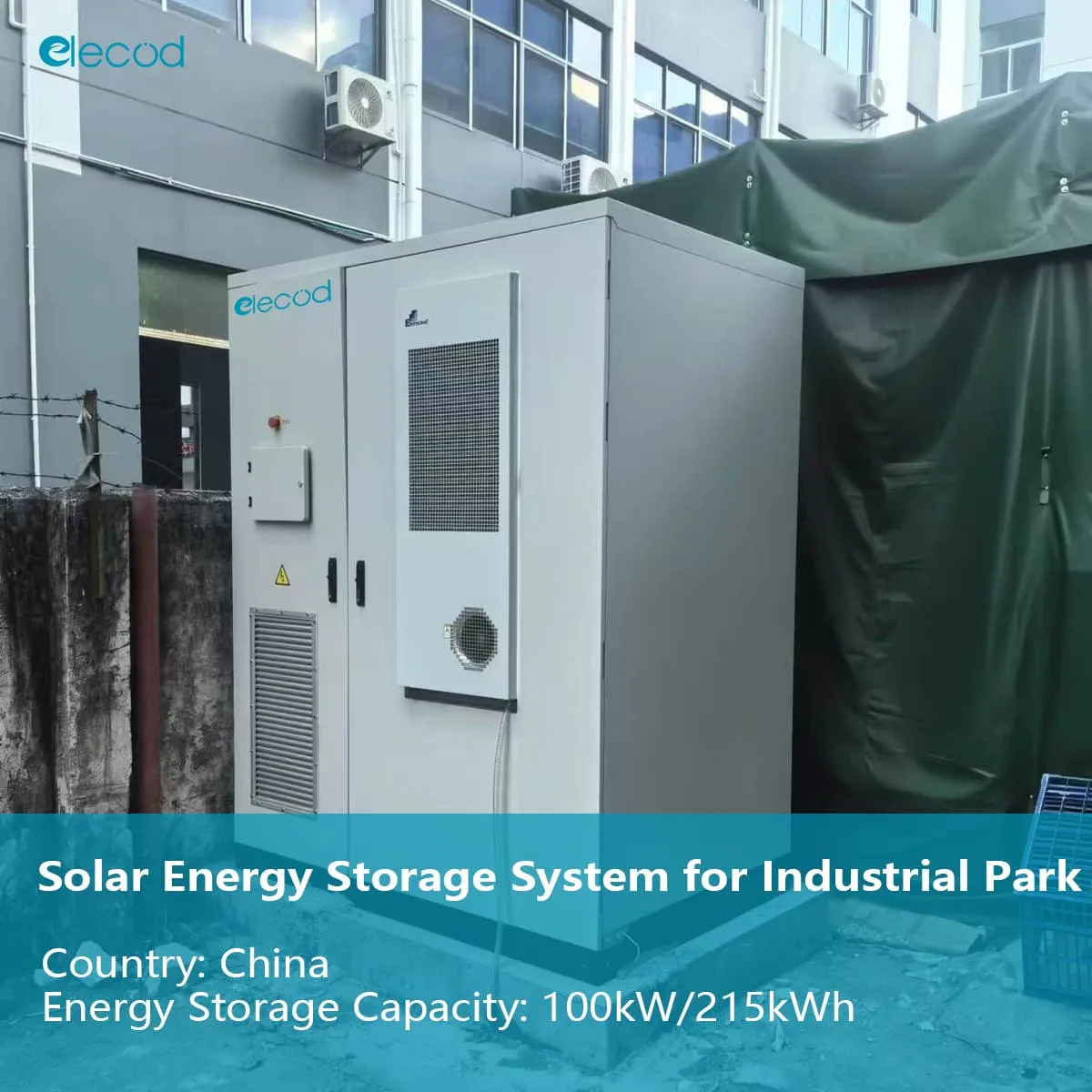 Elecod 100kW 215kWh solar energy storage system project for industrial park.jpg