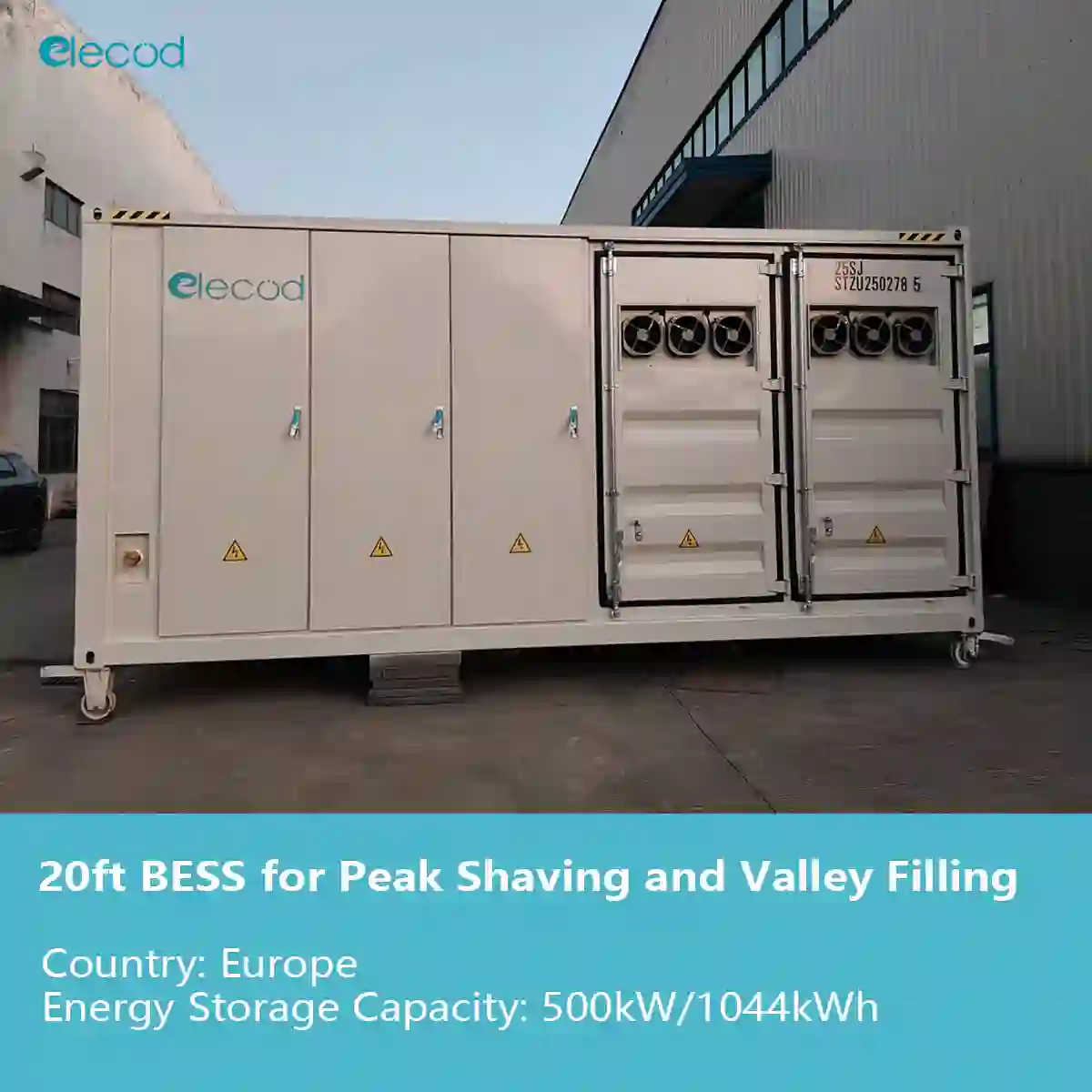 Elecod 20ft BESS for Peak Shaving and Valley Filling in Europe.jpg