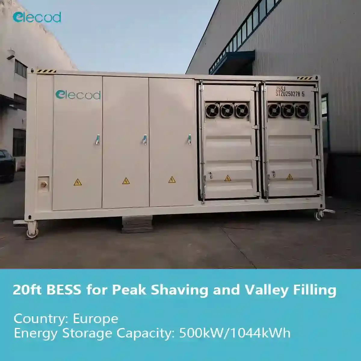 Elecod 20ft BESS for Peak Shaving and Valley Filling in Europe.jpg