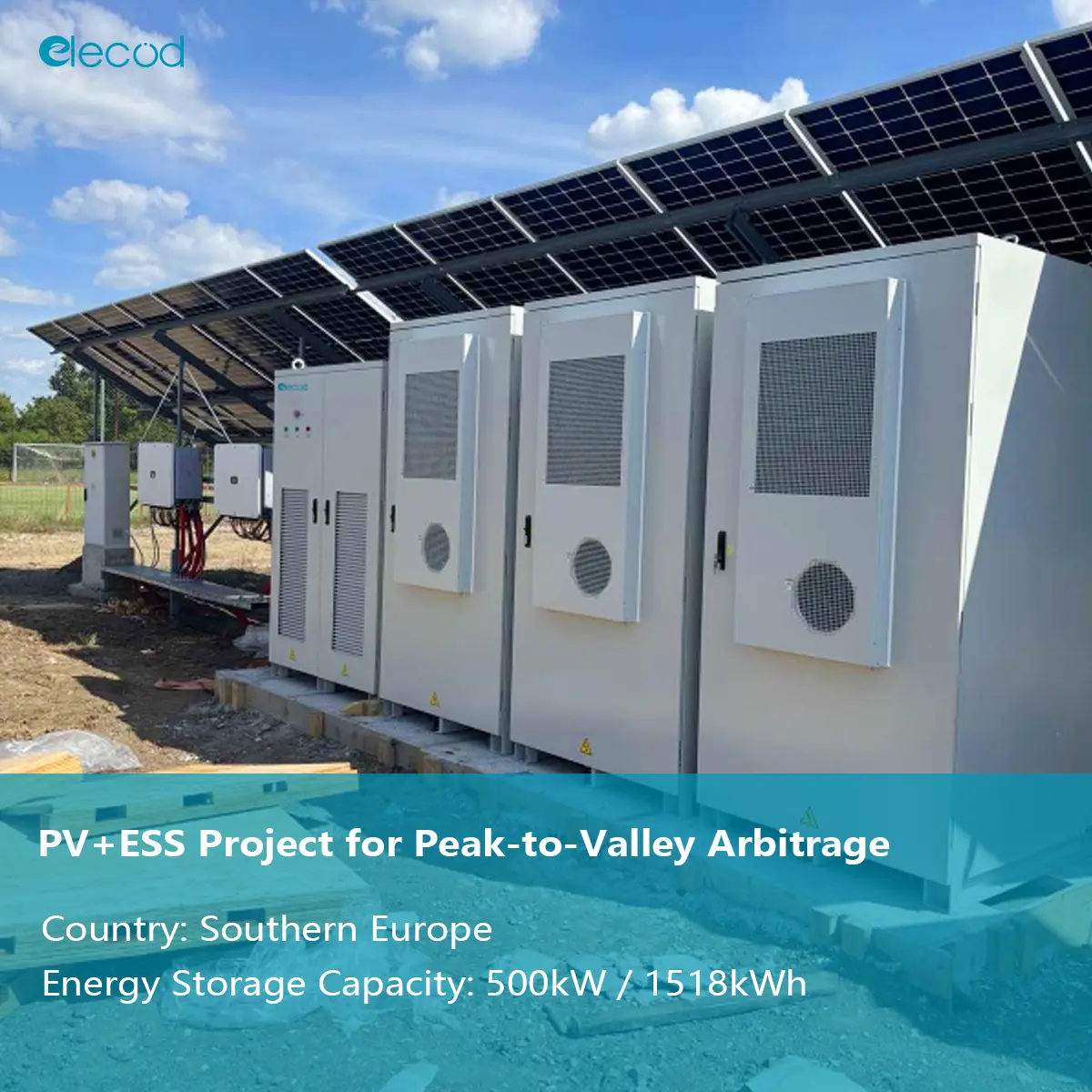 Elecod 500kW1518kWh C&I PV+BESS Project for Peak-to-Valley Arbitrage.jpg
