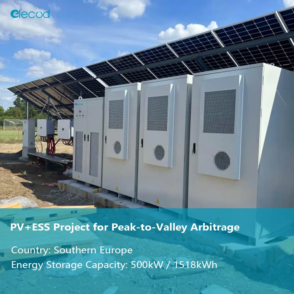 Elecod 500kW1518kWh C&I PV+BESS Project for Peak-to-Valley Arbitrage.jpg