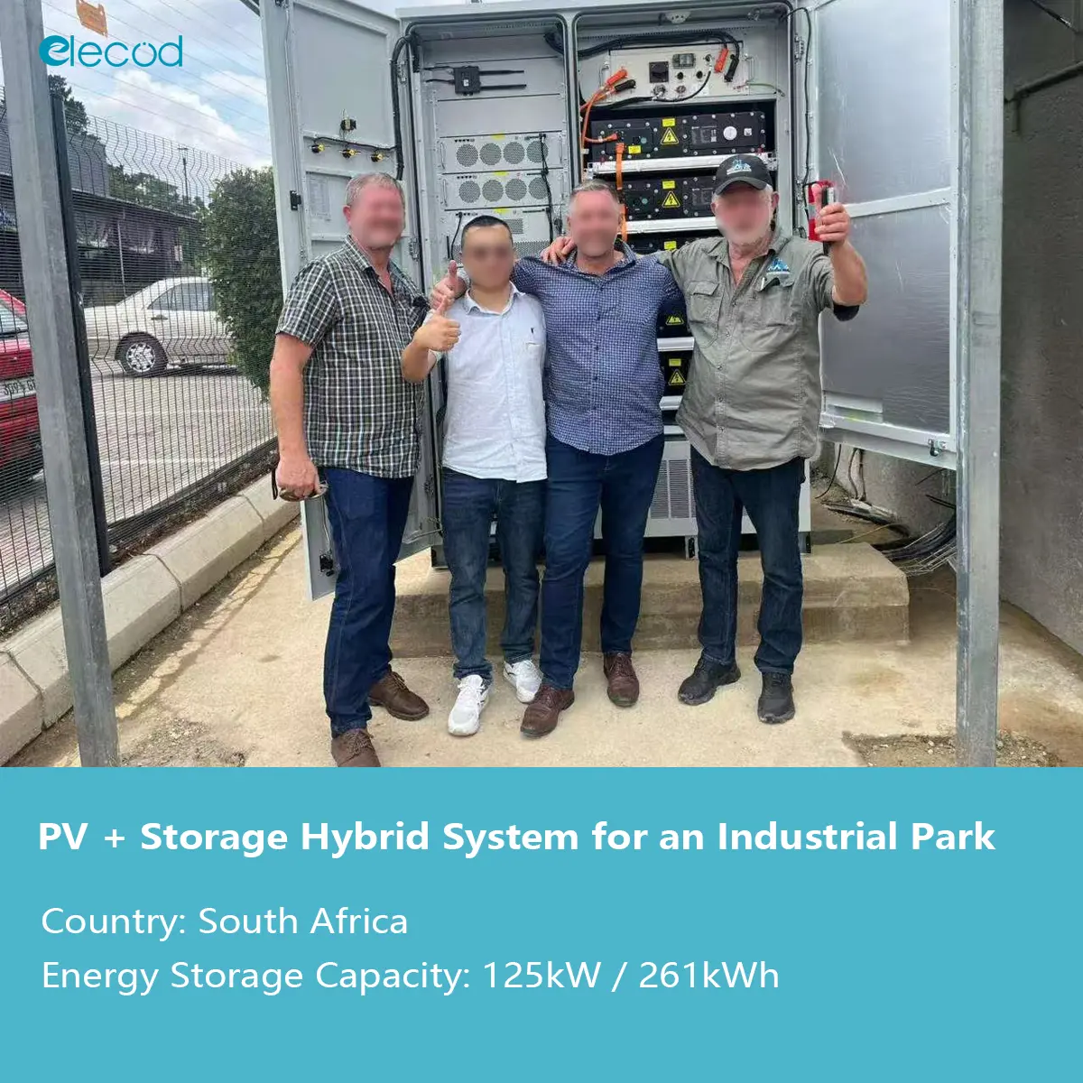 Elecod 125kW  261kWh Outdoor C&I BESS Cabinet for an Industrial Park in South Africa.jpg