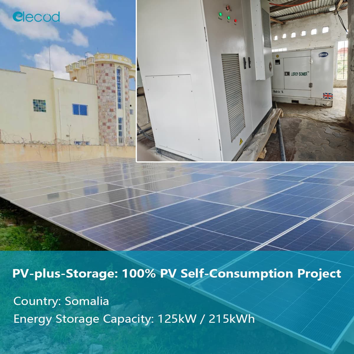 C&I PV-plus-Storage project: 100% PV Self-Consumption