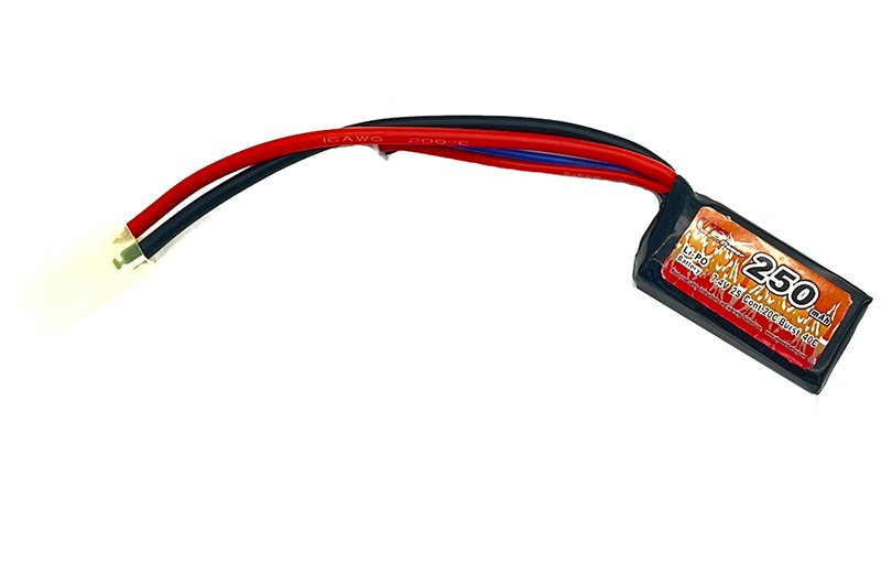 VB POWER 7.4V 250mAh 20C Li-Po Small Airsoft Battery with Mini Small ...