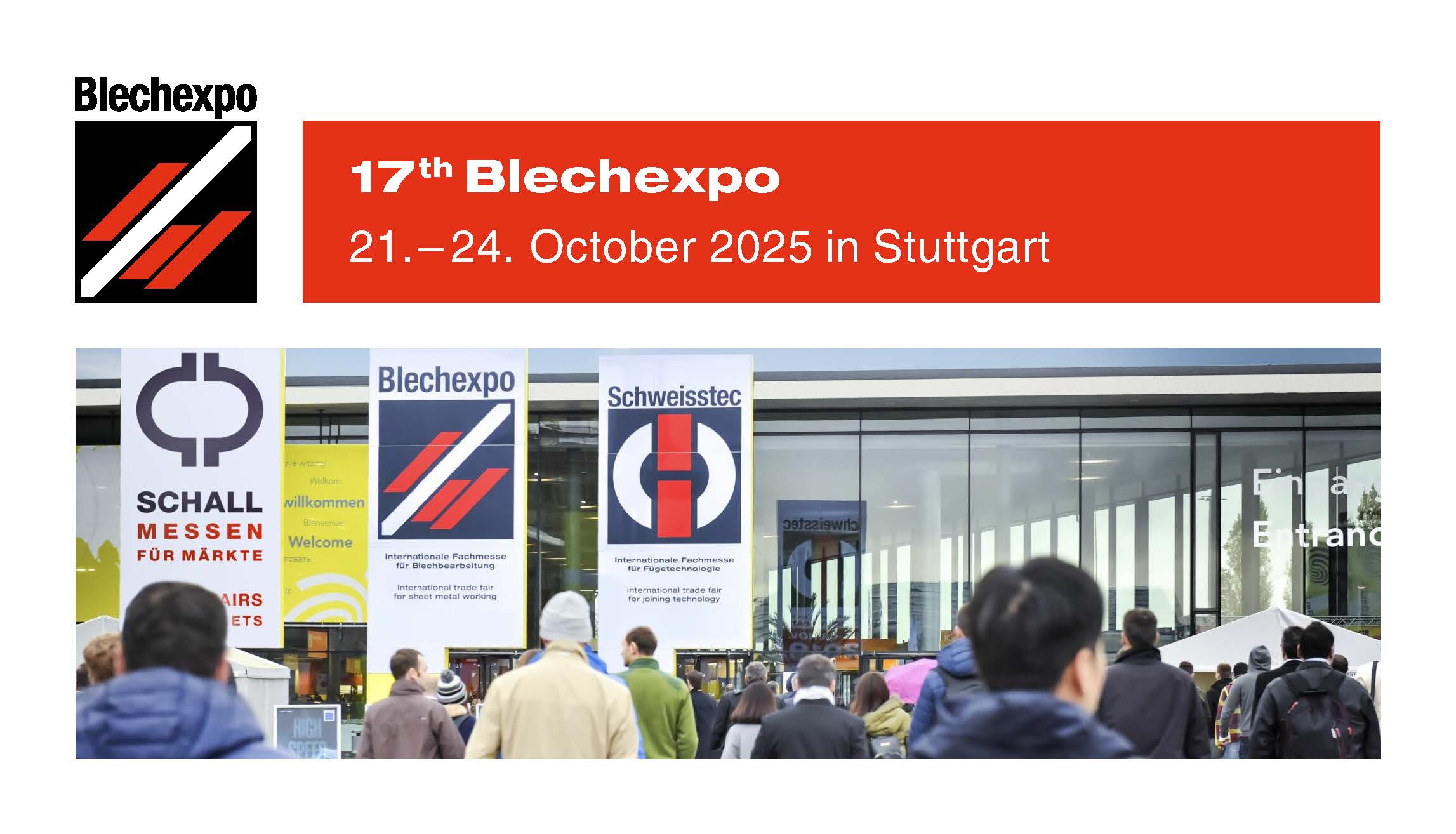 Blechexpo 2025 will be held on 21-24 October at the Convention and