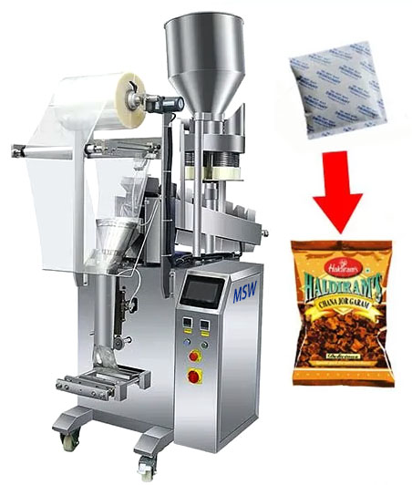 Auto Desiccant Insertion Snack Pouch Packer | Chips/Crisps Packaging ...