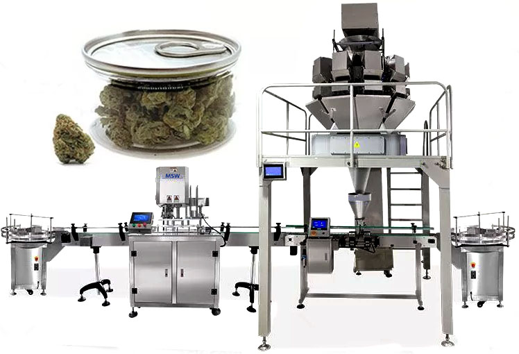 Precision Automated Packaging Machine for Cannabis Jars