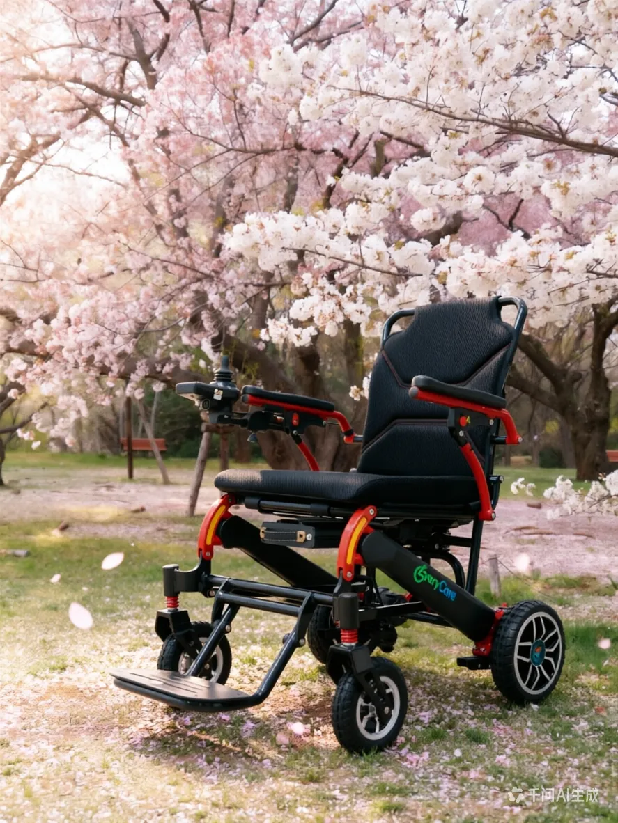 A modern electric wheelchair is parked under a beautiful canopy of blooming cherry blossom trees. The wheelchair, featuring a sleek black and red design, is equipped with a comfortable seat, armrests, and a control joystick. The scene is set in a serene park with soft natural lighting, highlighting the wheelchair's advanced features and the tranquil, picturesque environment. electronic wheel chair,  motorized wheel chair,  motor wheel chairs,  electric power chairs for sale,  power chair prices,  motorized wheel chair price,  electric portable wheelchairs,  electric lightweight folding wheelchair,  best motorised wheelchair,  mobile wheelchair,  electric wheel chairs,  power chair for elderly,  power chair for seniors,  electric handicap chair,  power chair cost,  electric mobility chair,  mobility power chair,  power chairs for sale,  electric power chair,  mechanical wheelchair,  mobility electric chair,  e wheelchair,  outdoor power chair,  power chairs for outdoors,  electric wheel chairs for sale,  electric mobility wheelchairs,  electric mobility chairs for adults,  electric mobile chair,  motor assisted wheelchair,  motor powered wheelchair,  power wheel wheelchair,  lightweight folding wheelchair electric,  travel power chair,  compact power chair,  power travel wheelchair,  wheel chairs electric,  Electric Wheelchairs CE, power wheelchair CE, power electric wheelchair CE, Powered Wheelchair CE, electric power wheelchair CE, power chair CE, electric powerchair CE, Motorized Wheelchair CE, Electrically Powered Wheelchair CE, battery operated wheelchair CE, battery powered wheelchairs CE, electric disabled chair CE, electric mobile wheelchair CE, electric mobility wheelchairs CE, electric motorized wheelchair CE, electric power wheelchair CE, electric powered wheelchair CE, electrical wheelchair CE, electronic wheelchair CE, mechanised wheelchair CE, mobility electric wheelchairs CE, motor wheelchair CE, motorised wheelchairs CE, power electric wheelchair CE, rechargeable wheelchair CE, wheel chair electric CE, wheel chair with battery CE, wheelchair battery operated CE, wheelchair electric CE, wheelchair motorized CE, wheelchair with battery CE, Electric Wheelchairs ISO13485, power wheelchair ISO13485, power electric wheelchair ISO13485, Powered Wheelchair ISO13485, electric power wheelchair ISO13485, power chair ISO13485, electric powerchair ISO13485, Motorized Wheelchair ISO13485, Electrically Powered Wheelchair ISO13485, battery operated wheelchair ISO13485, battery powered wheelchairs ISO13485, electric disabled chair ISO13485, electric mobile wheelchair ISO13485, electric mobility wheelchairs ISO13485, electric motorized wheelchair ISO13485, electric power wheelchair ISO13485, electric powered wheelchair ISO13485, electrical wheelchair ISO13485, electronic wheelchair ISO13485, mechanised wheelchair ISO13485, mobility electric wheelchairs ISO13485, motor wheelchair ISO13485, motorised wheelchairs ISO13485, power electric wheelchair ISO13485, rechargeable wheelchair ISO13485, wheel chair electric ISO13485, wheel chair with battery ISO13485, wheelchair battery operated ISO13485, wheelchair electric ISO13485, wheelchair motorized ISO13485, wheelchair with battery ISO13485, folding Electric Wheelchairs, folding power wheelchair, folding power electric wheelchair, folding Powered Wheelchair, folding electric power wheelchair, folding power chair, folding electric powerchair, folding Motorized Wheelchair, folding Electrically Powered Wheelchair, folding battery operated wheelchair, folding battery powered wheelchairs, folding electric disabled chair, folding electric mobile wheelchair, folding electric mobility wheelchairs, folding electric motorized wheelchair, folding electric power wheelchair, folding electric powered wheelchair, folding electrical wheelchair, folding electronic wheelchair, folding mechanised wheelchair, folding mobility electric wheelchairs, folding motor wheelchair, folding motorised wheelchairs, folding power electric wheelchair, folding rechargeable wheelchair, folding wheel chair electric, folding wheel chair with battery, folding wheelchair battery operated, folding wheelchair electric, folding wheelchair motorized, folding wheelchair with battery, foldable Electric Wheelchairs, foldable power wheelchair, foldable power electric wheelchair, foldable Powered Wheelchair, foldable, electric power wheelchair, foldable power chair, foldable electric powerchair, foldable Motorized Wheelchair, foldable Electrically Powered Wheelchair, foldable battery operated wheelchair, foldable battery powered wheelchairs, foldable electric disabled chair, foldable electric mobile wheelchair, foldable electric mobility wheelchairs, foldable electric motorized wheelchair, foldable electric power wheelchair, foldable electric powered wheelchair, foldable electrical wheelchair, foldable electronic wheelchair, foldable mechanised wheelchair, foldable mobility electric wheelchairs, foldable motor wheelchair, foldable motorised wheelchairs, foldable power electric wheelchair, foldable rechargeable wheelchair, foldable wheel chair electric, foldable wheel chair with battery, foldable wheelchair battery operated, foldable wheelchair electric, foldable wheelchair motorized, foldable wheelchair with battery, portable Electric Wheelchairs, portable power wheelchair, portable power electric wheelchair, portable Powered Wheelchair, portable electric power wheelchair, portable power chair, portable electric powerchair, portable Motorized Wheelchair, portable Electrically Powered Wheelchair, portable battery operated wheelchair, portable battery powered wheelchairs, portable electric disabled chair, portable electric mobile wheelchair, portable electric mobility wheelchairs, portable electric motorized wheelchair, portable electric power wheelchair, portable electric powered wheelchair, portable electrical wheelchair, portable electronic wheelchair, portable mechanised wheelchair, portable mobility electric wheelchairs, portable motor wheelchair, portable motorised wheelchairs, portable power electric wheelchair, portable rechargeable wheelchair, portable wheel chair electric, portable wheel chair with battery, portable wheelchair battery operated, portable wheelchair electric, portable wheelchair motorized, portable wheelchair with battery, compact Electric Wheelchairs, compact power wheelchair, compact power electric wheelchair, compact Powered Wheelchair, compact electric power wheelchair, compact power chair, compact electric powerchair, compact Motorized Wheelchair, compact Electrically Powered Wheelchair, compact battery operated wheelchair, compact battery powered wheelchairs, compact electric disabled chair, compact electric mobile wheelchair, compact electric mobility wheelchairs, compact electric motorized wheelchair, compact electric power wheelchair, compact electric powered wheelchair, compact electrical wheelchair, compact electronic wheelchair, compact mechanised wheelchair, compact mobility electric wheelchairs, compact motor wheelchair, compact motorised wheelchairs, compact power electric wheelchair, compact rechargeable wheelchair, compact wheel chair electric, compact wheel chair with battery, compact wheelchair battery operated, compact wheelchair electric, compact wheelchair motorized, compact wheelchair with battery, lightweight Electric Wheelchairs, lightweight power wheelchair, lightweight power electric wheelchair, lightweight Powered Wheelchair, lightweight electric power wheelchair, lightweight power chair, lightweight electric powerchair, lightweight Motorized Wheelchair, lightweight Electrically Powered Wheelchair, lightweight battery operated wheelchair, lightweight battery powered wheelchairs, lightweight electric disabled chair, lightweight electric mobile wheelchair, lightweight electric mobility wheelchairs, lightweight electric motorized wheelchair, lightweight electric power wheelchair, lightweight electric powered wheelchair, lightweight electrical wheelchair, lightweight electronic wheelchair, lightweight mechanised wheelchair, lightweight mobility electric wheelchairs, lightweight motor wheelchair, lightweight motorised wheelchairs, lightweight power electric wheelchair, lightweight rechargeable wheelchair, lightweight wheel chair electric, lightweight wheel chair with battery, lightweight wheelchair battery operated, lightweight wheelchair electric, lightweight wheelchair motorized, lightweight wheelchair with battery, Electric Wheelchairs suppliers price, power wheelchair suppliers price, power electric wheelchair suppliers price, Powered Wheelchair suppliers price, electric power wheelchair suppliers price, power chair suppliers price, electric powerchair suppliers price, Motorized Wheelchair suppliers price, Electrically Powered Wheelchair suppliers price, battery operated wheelchair suppliers price, battery powered wheelchairs suppliers price, electric disabled chair suppliers price, electric mobile wheelchair suppliers price, electric mobility wheelchairs suppliers price, electric motorized wheelchair suppliers price, electric power wheelchair suppliers price, electric powered wheelchair suppliers price, electrical wheelchair suppliers price, electronic wheelchair suppliers price, mechanised wheelchair suppliers price, mobility electric wheelchairs suppliers price, motor wheelchair suppliers price, motorised wheelchairs suppliers price, power electric wheelchair suppliers price, rechargeable wheelchair suppliers price, wheel chair electric suppliers price, wheel chair with battery suppliers price, wheelchair battery operated suppliers price, wheelchair electric suppliers price, wheelchair motorized suppliers price, wheelchair with battery suppliers price, electric travel Wheelchairs, power travel wheelchair, power electric travel wheelchair, Powered travel Wheelchair, electric power travel wheelchair, power travel chair, electric travel powerchair, Motorized travel Wheelchair, Electrically Powered travel Wheelchair, battery operated travel wheelchair, battery powered travel wheelchairs, electric disabled chair for travelling, electric mobile travel  wheelchair, electric mobility travel wheelchairs, electric motorized travel wheelchair, electric power travel wheelchair, electric powered travel wheelchair, electrical travel wheelchair, electronic travel wheelchair, mechanised travel wheelchair, mobility electric travel wheelchairs, motor travel wheelchair, motorised travel wheelchairs, power electric travel wheelchair, rechargeable travel wheelchair, travel wheel chair electric, travel wheel chair with battery, travel wheelchair battery operated, travel wheelchair electric, travel wheelchair motorized, travel wheelchair with battery, Electric Wheelchairs for seniors, power wheelchair for seniors, power electric wheelchair for seniors, Powered Wheelchair for seniors, electric power wheelchair for seniors, power chair for seniors, electric powerchair for seniors, Motorized Wheelchair for seniors, Electrically Powered Wheelchair for seniors, battery operated wheelchair for seniors, battery powered wheelchairs for seniors, electric disabled chair for seniors, electric mobile wheelchair for seniors, electric mobility wheelchairs for seniors, electric motorized wheelchair for seniors, electric power wheelchair for seniors, electric powered wheelchair for seniors, electrical wheelchair for seniors, electronic wheelchair for seniors, mechanised wheelchair for seniors, mobility electric wheelchairs for seniors, motor wheelchair for seniors, motorised wheelchairs for seniors, power electric wheelchair for seniors, rechargeable wheelchair for seniors, wheel chair electric for seniors, wheel chair with battery for seniors, wheelchair battery operated for seniors, wheelchair electric for seniors, wheelchair motorized for seniors, wheelchair with battery for seniors, Electric Wheelchairs for elderly, power wheelchair for elderly, power electric wheelchair for elderly, Powered Wheelchair for elderly, electric power wheelchair for elderly, power chair for elderly, electric powerchair for elderly, Motorized Wheelchair for elderly, Electrically Powered Wheelchair for elderly, battery operated wheelchair for elderly, battery powered wheelchairs for elderly, electric disabled chair for elderly, electric mobile wheelchair for elderly, electric mobility wheelchairs for elderly, electric motorized wheelchair for elderly, electric power wheelchair for elderly, electric powered wheelchair for elderly, electrical wheelchair for elderly, electronic wheelchair for elderly, mechanised wheelchair for elderly, mobility electric wheelchairs for elderly, motor wheelchair for elderly, motorised wheelchairs for elderly, power electric wheelchair for elderly, rechargeable wheelchair for elderly, wheel chair electric for elderly, wheel chair with battery for elderly, wheelchair battery operated for elderly, wheelchair electric for elderly, wheelchair motorized for elderly, wheelchair with battery for elderly, Electric Wheelchairs for handicapped, power wheelchair for handicapped, power electric wheelchair for handicapped, Powered Wheelchair for handicapped, electric power wheelchair for handicapped, power chair for handicapped, electric powerchair for handicapped, Motorized Wheelchair for handicapped, Electrically Powered Wheelchair for handicapped, battery operated wheelchair for handicapped, battery powered wheelchairs for handicapped, electric disabled chair for handicapped, electric mobile wheelchair for handicapped, electric mobility wheelchairs for handicapped, electric motorized wheelchair for handicapped, electric power wheelchair for handicapped, electric powered wheelchair for handicapped, electrical wheelchair for handicapped, electronic wheelchair for handicapped, mechanised wheelchair for handicapped, mobility electric wheelchairs for handicapped, motor wheelchair for handicapped, motorised wheelchairs for handicapped, power electric wheelchair for handicapped, rechargeable wheelchair for handicapped, wheel chair electric for handicapped, wheel chair with battery for handicapped, wheelchair battery operated for handicapped, wheelchair electric for handicapped, wheelchair motorized for handicapped, wheelchair with battery for handicapped, Electric Wheelchairs for adults, power wheelchair for adults, power electric wheelchair for adults, Powered Wheelchair for adults, electric power wheelchair for adults, power chair for adults, electric powerchair for adults, Motorized Wheelchair for adults, Electrically Powered Wheelchair for adults, battery operated wheelchair for adults, battery powered wheelchairs for adults, electric disabled chair for adults, electric mobile wheelchair for adults, electric mobility wheelchairs for adults, electric motorized wheelchair for adults, electric power wheelchair for adults, electric powered wheelchair for adults, electrical wheelchair for adults, electronic wheelchair for adults, mechanised wheelchair for adults, mobility electric wheelchairs for adults, motor wheelchair for adults, motorised wheelchairs for adults, power electric wheelchair for adults, rechargeable wheelchair for adults, wheel chair electric for adults, wheel chair with battery for adults, wheelchair battery operated for adults, wheelchair electric for adults, wheelchair motorized for adults, wheelchair with battery for adults, Electric Wheelchairs for old people, power wheelchair for old people, power electric wheelchair for old people, Powered Wheelchair for old people, electric power wheelchair for old people, power chair for old people, electric powerchair for old people, Motorized Wheelchair for old people, Electrically Powered Wheelchair for old people, battery operated wheelchair for old people, battery powered wheelchairs for old people, electric disabled chair for old people, electric mobile wheelchair for old people, electric mobility wheelchairs for old people, electric motorized wheelchair for old people, electric power wheelchair for old people, electric powered wheelchair for old people, electrical wheelchair for old people, electronic wheelchair for old people, mechanised wheelchair for old people, mobility electric wheelchairs for old people, motor wheelchair for old people, motorised wheelchairs for old people, power electric wheelchair for old people, rechargeable wheelchair for old people, wheel chair electric for old people, wheel chair with battery for old people, wheelchair battery operated for old people, wheelchair electric for old people, wheelchair motorized for old people, wheelchair with battery for old people, Electric handicap Wheelchairs, power wheelchair handicap, power electric wheelchair handicap, Powered handicap Wheelchair, electric power wheelchair handicap, power chair handicap, electric powerchair handicap, Motorized Wheelchair handicap, Electrically Powered Wheelchair handicap, battery operated handicap wheelchair, battery powered wheelchairs handicap, electric disabled chair handicap, electric mobile wheelchair handicap, electric mobility wheelchairs handicap, electric motorized wheelchair handicap, electric power wheelchair handicap, electric powered wheelchair handicap, electrical handicap wheelchair, electronic handicap wheelchair, mechanised wheelchair handicap, mobility electric handicap wheelchairs, motor handicap wheelchair, motorised wheelchairs handicap, power electric handicap wheelchair, rechargeable handicap wheelchair, handicap wheel chair electric, handicap wheel chair with battery, handicap wheelchair battery operated, handicap wheelchair electric, handicap wheelchair motorized, handicap wheelchair with battery, Electric Wheelchairs for disbaled, power wheelchair for disbaled, power electric wheelchair for disbaled, Powered Wheelchair for disbaled, electric power wheelchair for disbaled, power chair for disbaled, electric powerchair for disbaled, Motorized Wheelchair for disbaled, Electrically Powered Wheelchair for disbaled, battery operated wheelchair for disbaled, battery powered wheelchairs for disbaled, electric disabled chair for disbaled, electric mobile wheelchair for disbaled, electric mobility wheelchairs for disbaled, electric motorized wheelchair for disbaled, electric power wheelchair for disbaled, electric powered wheelchair for disbaled, electrical wheelchair for disbaled, electronic wheelchair for disbaled, mechanised wheelchair for disbaled, mobility electric wheelchairs for disbaled, motor wheelchair for disbaled, motorised wheelchairs for disbaled, power electric wheelchair for disbaled, rechargeable wheelchair for disbaled, wheel chair electric for disbaled, wheel chair with battery for disbaled, wheelchair battery operated for disbaled, wheelchair electric for disbaled, wheelchair motorized for disbaled, wheelchair with battery for disbaled, Electric Wheelchairs airline approved, power wheelchair airline approved, power electric wheelchair airline approved, Powered Wheelchair airline approved, electric power wheelchair airline approved, power chair airline approved, electric powerchair airline approved, Motorized Wheelchair airline approved, Electrically Powered Wheelchair airline approved, battery operated wheelchair airline approved, battery powered wheelchairs airline approved, electric disabled chair airline approved, electric mobile wheelchair airline approved, electric mobility wheelchairs airline approved, electric motorized wheelchair airline approved, electric power wheelchair airline approved, electric powered wheelchair airline approved, electrical wheelchair airline approved, electronic wheelchair airline approved, mechanised wheelchair airline approved, mobility electric wheelchairs airline approved, motor wheelchair airline approved, motorised wheelchairs airline approved, power electric wheelchair airline approved, rechargeable wheelchair airline approved, wheel chair electric airline approved, wheel chair with battery airline approved, wheelchair battery operated airline approved, wheelchair electric airline approved, wheelchair motorized airline approved, wheelchair with battery airline approved, Electric Wheelchairs design, power wheelchair design, power electric wheelchair design, Powered Wheelchair design, electric power wheelchair design, power chair design, electric powerchair design, Motorized Wheelchair design, Electrically Powered Wheelchair design, battery operated wheelchair design, battery powered wheelchairs design, electric disabled chair design, electric mobile wheelchair design, electric mobility wheelchairs design, electric motorized wheelchair design, electric power wheelchair design, electric powered wheelchair design, electrical wheelchair design, electronic wheelchair design, mechanised wheelchair design, mobility electric wheelchairs design, motor wheelchair design, motorised wheelchairs design, power electric wheelchair design, rechargeable wheelchair design, wheel chair electric design, wheel chair with battery design, wheelchair battery operated design, wheelchair electric design, wheelchair motorized design, wheelchair with battery design, fully foldableElectric Wheelchairs, power wheelchair fully foldable, power electric wheelchair fully foldable, Powered Wheelchair fully foldable, electric power wheelchair fully foldable, power chair fully foldable, electric powerchair fully foldable, Motorized Wheelchair fully foldable, Electrically Powered Wheelchair fully foldable, battery operated wheelchair fully foldable, battery powered wheelchairs fully foldable, electric disabled chair fully foldable, electric mobile wheelchair fully foldable, electric mobility wheelchairs fully foldable, electric motorized wheelchair fully foldable, electric power wheelchair fully foldable, electric powered wheelchair fully foldable, electrical wheelchair fully foldable, electronic wheelchair fully foldable, mechanised wheelchair fully foldable, mobility electric wheelchairs fully foldable, motor wheelchair fully foldable, motorised wheelchairs fully foldable, power electric wheelchair fully foldable, rechargeable wheelchair fully foldable, wheel chair electric fully foldable, wheel chair with battery fully foldable, wheelchair battery operated fully foldable, wheelchair electric fully foldable, wheelchair motorized fully foldable, wheelchair with battery fully foldable, , Electric Wheelchairs for eledrly disabled, power wheelchair for eledrly disabled, power electric wheelchair for eledrly disabled, Powered Wheelchair for eledrly disabled, electric power wheelchair for eledrly disabled, power chair for eledrly disabled, electric powerchair for eledrly disabled, Motorized Wheelchair for eledrly disabled, Electrically Powered Wheelchair for eledrly disabled, battery operated wheelchair for eledrly disabled, battery powered wheelchairs for eledrly disabled, electric disabled chair for eledrly disabled, electric mobile wheelchair for eledrly disabled, electric mobility wheelchairs for eledrly disabled, electric motorized wheelchair for eledrly disabled, electric power wheelchair for eledrly disabled, electric powered wheelchair for eledrly disabled, electrical wheelchair for eledrly disabled, electronic wheelchair for eledrly disabled, mechanised wheelchair for eledrly disabled, mobility electric wheelchairs for eledrly disabled, motor wheelchair for eledrly disabled, motorised wheelchairs for eledrly disabled, power electric wheelchair for eledrly disabled, rechargeable wheelchair for eledrly disabled, wheel chair electric for eledrly disabled, wheel chair with battery for eledrly disabled, wheelchair battery operated for eledrly disabled, wheelchair electric for eledrly disabled, wheelchair motorized for eledrly disabled, wheelchair with battery for eledrly disabled, Electric Wheelchairs price, power wheelchair price, power electric wheelchair price, Powered Wheelchair price, electric power wheelchair price, power chair price, electric powerchair price, Motorized Wheelchair price, Electrically Powered Wheelchair price, battery operated wheelchair price, battery powered wheelchairs price, electric disabled chair price, electric mobile wheelchair price, electric mobility wheelchairs price, electric motorized wheelchair price, electric power wheelchair price, electric powered wheelchair price, electrical wheelchair price, electronic wheelchair price, mechanised wheelchair price, mobility electric wheelchairs price, motor wheelchair price, motorised wheelchairs price, power electric wheelchair price, rechargeable wheelchair price, wheel chair electric price, wheel chair with battery price, wheelchair battery operated price, wheelchair electric price, wheelchair motorized price, wheelchair with battery price, Electric Wheelchairs for sale, power wheelchair for sale, power electric wheelchair for sale, Powered Wheelchair for sale, electric power wheelchair for sale, power chair for sale, electric powerchair for sale, Motorized Wheelchair for sale, Electrically Powered Wheelchair for sale, battery operated wheelchair for sale, battery powered wheelchairs for sale, electric disabled chair for sale, electric mobile wheelchair for sale, electric mobility wheelchairs for sale, electric motorized wheelchair for sale, electric power wheelchair for sale, electric powered wheelchair for sale, electrical wheelchair for sale, electronic wheelchair for sale, mechanised wheelchair for sale, mobility electric wheelchairs for sale, motor wheelchair for sale, motorised wheelchairs for sale, power electric wheelchair for sale, rechargeable wheelchair for sale, wheel chair electric for sale, wheel chair with battery for sale, wheelchair battery operated for sale, wheelchair electric for sale, wheelchair motorized for sale, wheelchair with battery for sale, Electric Wheelchairs for travelling, power wheelchair for travelling, power electric wheelchair for travelling, Powered Wheelchair for travelling, electric power wheelchair for travelling, power chair for travelling, electric powerchair for travelling, Motorized Wheelchair for travelling, Electrically Powered Wheelchair for travelling, battery operated wheelchair for travelling, battery powered wheelchairs for travelling, electric disabled chair for travelling, electric mobile wheelchair for travelling, electric mobility wheelchairs for travelling, electric motorized wheelchair for travelling, electric power wheelchair for travelling, electric powered wheelchair for travelling, electrical wheelchair for travelling, electronic wheelchair for travelling, mechanised wheelchair for travelling, mobility electric wheelchairs for travelling, motor wheelchair for travelling, motorised wheelchairs for travelling, power electric wheelchair for travelling, rechargeable wheelchair for travelling, wheel chair electric for travelling, wheel chair with battery for travelling, wheelchair battery operated for travelling, wheelchair electric for travelling, wheelchair motorized for travelling, wheelchair with battery for travelling, Electric Wheelchairs sale, power wheelchair sale, power electric wheelchair sale, Powered Wheelchair sale, electric power wheelchair sale, power chair sale, electric powerchair sale, Motorized Wheelchair sale, Electrically Powered Wheelchair sale, battery operated wheelchair sale, battery powered wheelchairs sale, electric disabled chair sale, electric mobile wheelchair sale, electric mobility wheelchairs sale, electric motorized wheelchair sale, electric power wheelchair sale, electric powered wheelchair sale, electrical wheelchair sale, electronic wheelchair sale, mechanised wheelchair sale, mobility electric wheelchairs sale, motor wheelchair sale, motorised wheelchairs sale, power electric wheelchair sale, rechargeable wheelchair sale, wheel chair electric sale, wheel chair with battery sale, wheelchair battery operated sale, wheelchair electric sale, wheelchair motorized sale, wheelchair with battery sale, paraplegic Electric Wheelchairs, power wheelchair paraplegic, power electric wheelchair paraplegic, Powered Wheelchair paraplegic, electric power wheelchair paraplegic, power chair paraplegic, electric powerchair paraplegic, Motorized Wheelchair paraplegic, Electrically Powered Wheelchair paraplegic, battery operated wheelchair paraplegic, battery powered wheelchairs paraplegic, electric disabled chair paraplegic, electric mobile wheelchair paraplegic, electric mobility wheelchairs paraplegic, electric motorized wheelchair paraplegic, electric power wheelchair paraplegic, electric powered wheelchair paraplegic, electrical wheelchair paraplegic, electronic wheelchair paraplegic, mechanised wheelchair paraplegic, mobility electric wheelchairs paraplegic, motor wheelchair paraplegic, motorised wheelchairs paraplegic, power electric wheelchair paraplegic, rechargeable wheelchair paraplegic, paraplegic wheel chair electric, paraplegic wheel chair with battery, paraplegic wheelchair battery operated, paraplegic wheelchair electric, paraplegic wheelchair motorized, paraplegic wheelchair with battery, cost of power chair, cost of electric powerchair, cost of Motorized Wheelchair, cost of Electrically Powered Wheelchair, cost of battery operated wheelchair, cost of battery powered wheelchairs, cost of electric disabled chair, cost of electric mobile wheelchair, cost of electric mobility wheelchairs, cost of electric motorized wheelchair, cost of electric power wheelchair, cost of electric powered wheelchair, cost of electrical wheelchair, cost of electronic wheelchair, cost of mechanised wheelchair, cost of mobility electric wheelchairs, cost of motor wheelchair, cost of motorised wheelchairs, cost of power electric wheelchair, cost of rechargeable wheelchair, cost of wheel chair electric, cost of wheel chair with battery, cost of wheelchair battery operated, cost of wheelchair electric, cost of wheelchair motorized, cost of wheelchair with battery, cost of Electric Wheelchairs, cost of power wheelchair, cost of power electric wheelchair, cost of Powered Wheelchair, cost of electric power wheelchair, Electric Wheelchairs prices, power wheelchair prices, power electric wheelchair prices, Powered Wheelchair prices, electric power wheelchair prices, power chair prices, electric powerchair prices, Motorized Wheelchair prices, Electrically Powered Wheelchair prices, battery operated wheelchair prices, battery powered wheelchairs prices, electric disabled chair prices, electric mobile wheelchair prices, electric mobility wheelchairs prices, electric motorized wheelchair prices, electric power wheelchair prices, electric powered wheelchair prices, electrical wheelchair prices, electronic wheelchair prices, mechanised wheelchair prices, mobility electric wheelchairs prices, motor wheelchair prices, motorised wheelchairs prices, power electric wheelchair prices, rechargeable wheelchair prices, wheel chair electric prices, wheel chair with battery prices, wheelchair battery operated prices, wheelchair electric prices, wheelchair motorized prices, wheelchair with battery prices, price of Electric Wheelchairs, price of power wheelchair, price of power electric wheelchair, price of Powered Wheelchair, price of electric power wheelchair, price of power chair, price of electric powerchair, price of Motorized Wheelchair, price of Electrically Powered Wheelchair, price of battery operated wheelchair, price of battery powered wheelchairs, price of electric disabled chair, price of electric mobile wheelchair, price of electric mobility wheelchairs, price of electric motorized wheelchair, price of electric power wheelchair, price of electric powered wheelchair, price of electrical wheelchair, price of electronic wheelchair, price of mechanised wheelchair, price of mobility electric wheelchairs, price of motor wheelchair, price of motorised wheelchairs, price of power electric wheelchair, price of rechargeable wheelchair, price of wheel chair electric, price of wheel chair with battery, price of wheelchair battery operated, price of wheelchair electric, price of wheelchair motorized, price of wheelchair with battery, how much is an Electric Wheelchairs, how much is an power wheelchair, how much is an power electric wheelchair, how much is an Powered Wheelchair, how much is an electric power wheelchair, how much is an power chair, how much is an electric powerchair, how much is an Motorized Wheelchair, how much is an Electrically Powered Wheelchair, how much is an battery operated wheelchair, how much is an battery powered wheelchairs, how much is an electric disabled chair, how much is an electric mobile wheelchair, how much is an electric mobility wheelchairs, how much is an electric motorized wheelchair, how much is an electric power wheelchair, how much is an electric powered wheelchair, how much is an electrical wheelchair, how much is an electronic wheelchair, how much is an mechanised wheelchair, how much is an mobility electric wheelchairs, how much is an motor wheelchair, how much is an motorised wheelchairs, how much is an power electric wheelchair, how much is an rechargeable wheelchair, how much is an wheel chair electric, how much is an wheel chair with battery, how much is an wheelchair battery operated, how much is an wheelchair electric, how much is an wheelchair motorized, how much is an wheelchair with battery, Electric Wheelchairs for stroke patients, power wheelchair for stroke patients, power electric wheelchair for stroke patients, Powered Wheelchair for stroke patients, electric power wheelchair for stroke patients, power chair for stroke patients, electric powerchair for stroke patients, Motorized Wheelchair for stroke patients, Electrically Powered Wheelchair for stroke patients, battery operated wheelchair for stroke patients, battery powered wheelchairs for stroke patients, electric disabled chair for stroke patients, electric mobile wheelchair for stroke patients, electric mobility wheelchairs for stroke patients, electric motorized wheelchair for stroke patients, electric power wheelchair for stroke patients, electric powered wheelchair for stroke patients, electrical wheelchair for stroke patients, electronic wheelchair for stroke patients, mechanised wheelchair for stroke patients, mobility electric wheelchairs for stroke patients, motor wheelchair for stroke patients, motorised wheelchairs for stroke patients, power electric wheelchair for stroke patients, rechargeable wheelchair for stroke patients, wheel chair electric for stroke patients, wheel chair with battery for stroke patients, wheelchair battery operated for stroke patients, wheelchair electric for stroke patients, wheelchair motorized for stroke patients, wheelchair with battery for stroke patients, Electric Wheelchairs suppliers, power wheelchair suppliers, power electric wheelchair suppliers, Powered Wheelchair suppliers, electric power wheelchair suppliers, power chair suppliers, electric powerchair suppliers, Motorized Wheelchair suppliers, Electrically Powered Wheelchair suppliers, battery operated wheelchair suppliers, battery powered wheelchairs suppliers, electric disabled chair suppliers, electric mobile wheelchair suppliers, electric mobility wheelchairs suppliers, electric motorized wheelchair suppliers, electric power wheelchair suppliers, electric powered wheelchair suppliers, electrical wheelchair suppliers, electronic wheelchair suppliers, mechanised wheelchair suppliers, mobility electric wheelchairs suppliers, motor wheelchair suppliers, motorised wheelchairs suppliers, power electric wheelchair suppliers, rechargeable wheelchair suppliers, wheel chair electric suppliers, wheel chair with battery suppliers, wheelchair battery operated suppliers, wheelchair electric suppliers, wheelchair motorized suppliers, wheelchair with battery suppliers, Electric Wheelchairs with battery pack, power wheelchair with battery pack, power electric wheelchair with battery pack, Powered Wheelchair with battery pack, electric power wheelchair with battery pack, power chair with battery pack, electric powerchair with battery pack, Motorized Wheelchair with battery pack, Electrically Powered Wheelchair with battery pack, electric disabled chair with battery pack, electric mobile wheelchair with battery pack, electric mobility wheelchairs with battery pack, electric motorized wheelchair with battery pack, electric power wheelchair with battery pack, electric powered wheelchair with battery pack, electrical wheelchair with battery pack, electronic wheelchair with battery pack, mechanised wheelchair with battery pack, mobility, electric wheelchairs with battery pack, motor wheelchair with battery pack, motorised wheelchairs with battery pack, power electric wheelchair with battery pack, rechargeable wheelchair with battery pack, wheel chair electric with battery pack, wheel chair with battery pack, wheelchair electric with battery pack, wheelchair motorized with battery pack, wheelchair with battery, wheel chair with battery, wheelchair with battery pack, Electric Wheelchairs side controller, power wheelchair side controller, power electric wheelchair side controller, Powered Wheelchair side controller, electric power wheelchair side controller, power chair side controller, electric powerchair side controller, Motorized Wheelchair side controller, Electrically Powered Wheelchair side controller, battery operated wheelchair side controller, battery powered wheelchairs side controller, electric disabled chair side controller, electric mobile wheelchair side controller, electric mobility wheelchairs side controller, electric motorized wheelchair side controller, electric power wheelchair side controller, electric powered wheelchair side controller, electrical wheelchair side controller, electronic wheelchair side controller, mechanised wheelchair side controller, mobility electric wheelchairs side controller, motor wheelchair side controller, motorised wheelchairs side controller, power electric wheelchair side controller, rechargeable wheelchair side controller, wheel chair electric side controller, wheel chair with battery side controller, wheelchair battery operated side controller, wheelchair electric side controller, wheelchair motorized side controller, wheelchair with battery side controller, Electric Wheelchairs dual motor, power wheelchair dual motor, power electric wheelchair dual motor, Powered Wheelchair dual motor, electric power wheelchair dual motor, power chair dual motor, electric powerchair dual motor, Motorized Wheelchair dual motor, Electrically Powered Wheelchair dual motor, battery operated wheelchair dual motor, battery powered wheelchairs dual motor, electric disabled chair dual motor, electric mobile wheelchair dual motor, electric mobility wheelchairs dual motor, electric motorized wheelchair dual motor, electric power wheelchair dual motor, electric powered wheelchair dual motor, electrical wheelchair dual motor, electronic wheelchair dual motor, mechanised wheelchair dual motor, mobility electric wheelchairs dual motor, dual motor wheelchair, motorised wheelchairs dual motor, power electric wheelchair dual motor, rechargeable wheelchair dual motor, wheel chair electric dual motor, wheel chair with battery dual motor, wheelchair battery operated dual motor, wheelchair electric dual motor, wheelchair motorized dual motor, wheelchair with battery dual motor, modern Electric Wheelchairs, modern power wheelchair, modern power electric wheelchair, modern Powered Wheelchair, modern electric power wheelchair, modern power chair, modern electric powerchair, modern Motorized Wheelchair, modern Electrically Powered Wheelchair, modern battery operated wheelchair, modern battery powered wheelchairs, modern electric disabled chair, modern electric mobile wheelchair, modern electric mobility wheelchairs, modern electric motorized wheelchair, modern electric power wheelchair, modern electric powered wheelchair, modern electrical wheelchair, modern electronic wheelchair, modern mechanised wheelchair, modern mobility electric wheelchairs, modern motor wheelchair, modern motorised wheelchairs, modern power electric wheelchair, modern rechargeable wheelchair, modern wheel chair electric, modern wheel chair with battery, modern wheelchair battery operated, modern wheelchair electric, modern wheelchair motorized, modern wheelchair with battery,  remote controlled wheelchair,  remote control electric wheelchair,  remote control power chair,  remote control Electric Wheelchairs,  remote control power wheelchair,  remote control power electric wheelchair,  remote control Powered Wheelchair,  remote control electric power wheelchair,  remote control power chair,  remote control electric powerchair,  remote control Motorized Wheelchair,  remote control Electrically Powered Wheelchair,  remote control battery operated wheelchair,  remote control battery powered wheelchairs,  remote control electric disabled chair,  remote control electric mobile wheelchair,  remote control electric mobility wheelchairs,  remote control electric motorized wheelchair,  remote control electric power wheelchair,  remote control electric powered wheelchair,  remote control electrical wheelchair,  remote control electronic wheelchair,  remote control mechanised wheelchair,  remote control mobility electric wheelchairs,  remote control motor wheelchair,  remote control motorised wheelchairs,  remote control power electric wheelchair,  remote control rechargeable wheelchair,  remote control wheel chair electric,  remote control wheel chair with battery,  remote control wheelchair battery operated,  remote control wheelchair electric,  remote control wheelchair motorized,  remote control wheelchair with battery, remote controlled Electric Wheelchairs, remote controlled power wheelchair, remote controlled power electric wheelchair, remote controlled Powered Wheelchair, remote controlled electric power wheelchair, remote controlled power chair, remote controlled electric powerchair, remote controlled Motorized Wheelchair, remote controlled Electrically Powered Wheelchair, remote controlled battery operated wheelchair, remote controlled battery powered wheelchairs, remote controlled electric disabled chair, remote controlled electric mobile wheelchair, remote controlled electric mobility wheelchairs, remote controlled electric motorized wheelchair, remote controlled electric power wheelchair, remote controlled electric powered wheelchair, remote controlled electrical wheelchair, remote controlled electronic wheelchair, remote controlled mechanised wheelchair, remote controlled mobility electric wheelchairs, remote controlled motor wheelchair, remote controlled motorised wheelchairs, remote controlled power electric wheelchair, remote controlled rechargeable wheelchair, remote controlled wheel chair electric, remote controlled wheel chair with battery, remote controlled wheelchair battery operated, remote controlled wheelchair electric, remote controlled wheelchair motorized, remote controlled wheelchair with battery