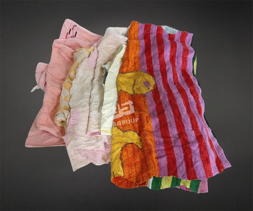 Red Terry Rag Colored Terry Toweling Rags-SJS Group