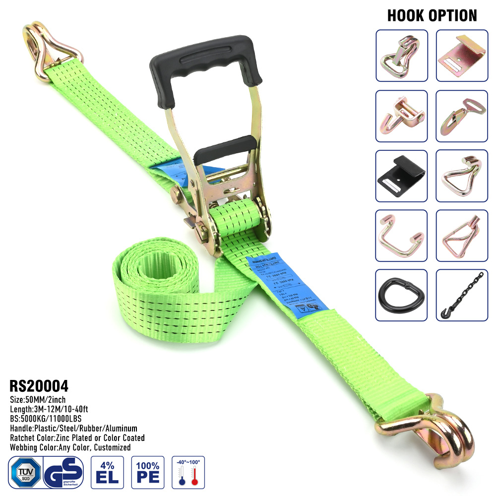 2-Pack Heavy Duty Ratchet Straps – 5T Breaking Load, 8M X 50mm – With Claw Hooks – SecureFix Direct