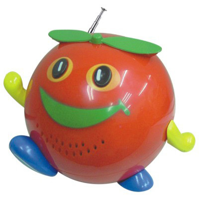 Super Cartoon Cute FM Radio Tomato Design Mini Stereo  Built In Speaker Toy (2).jpg