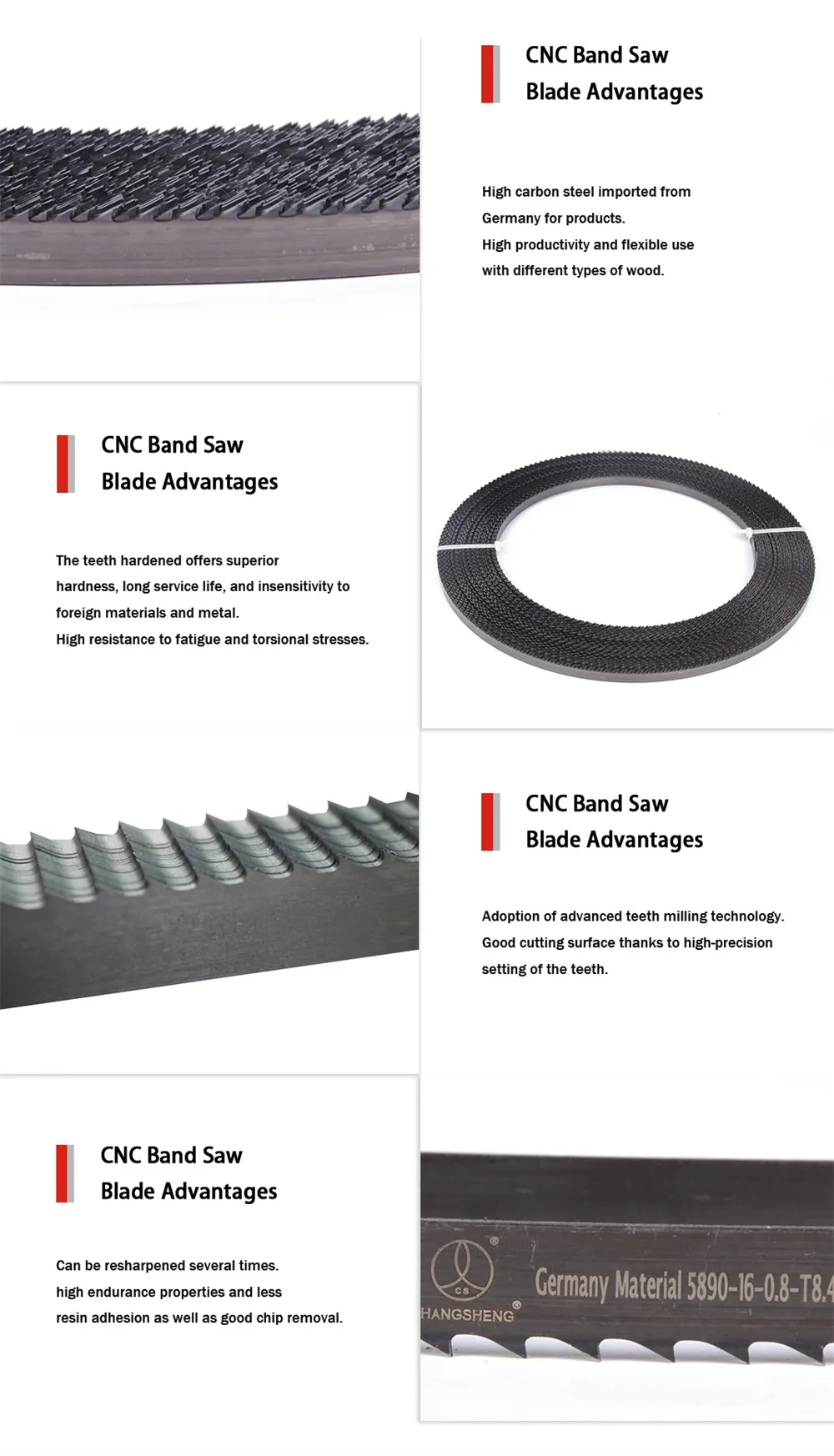 This is the advantage diagram of the CNC computer band saw blade.