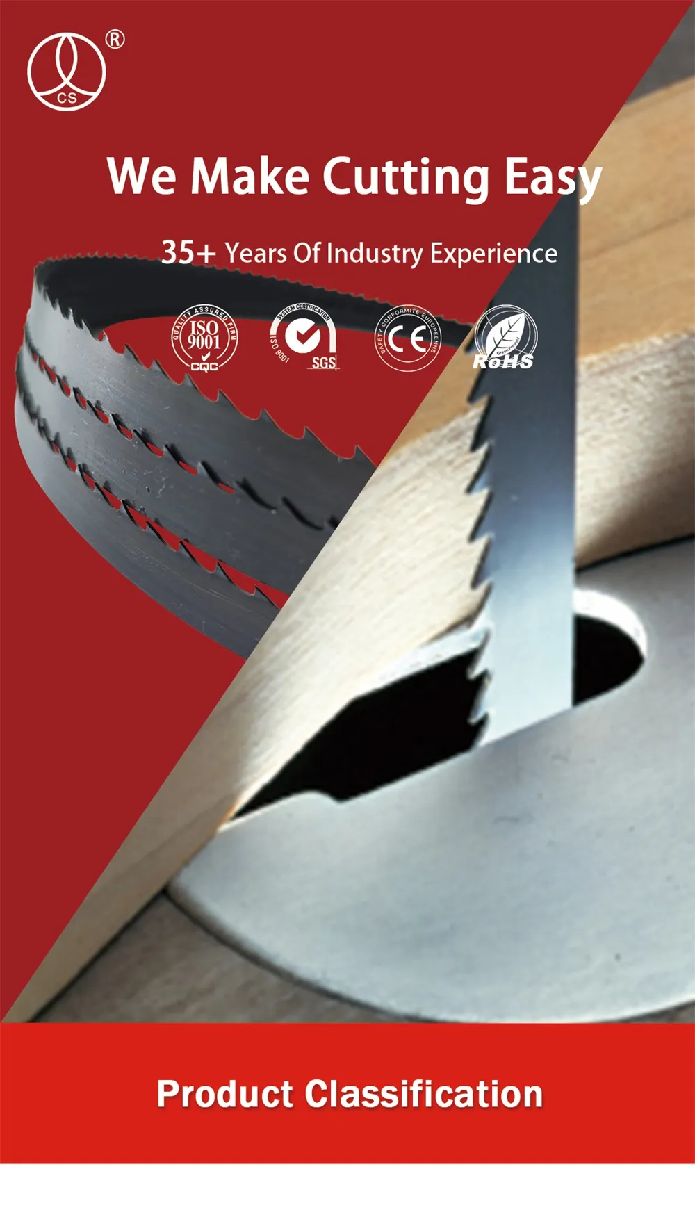 This is the display picture of the curved band saw blade.