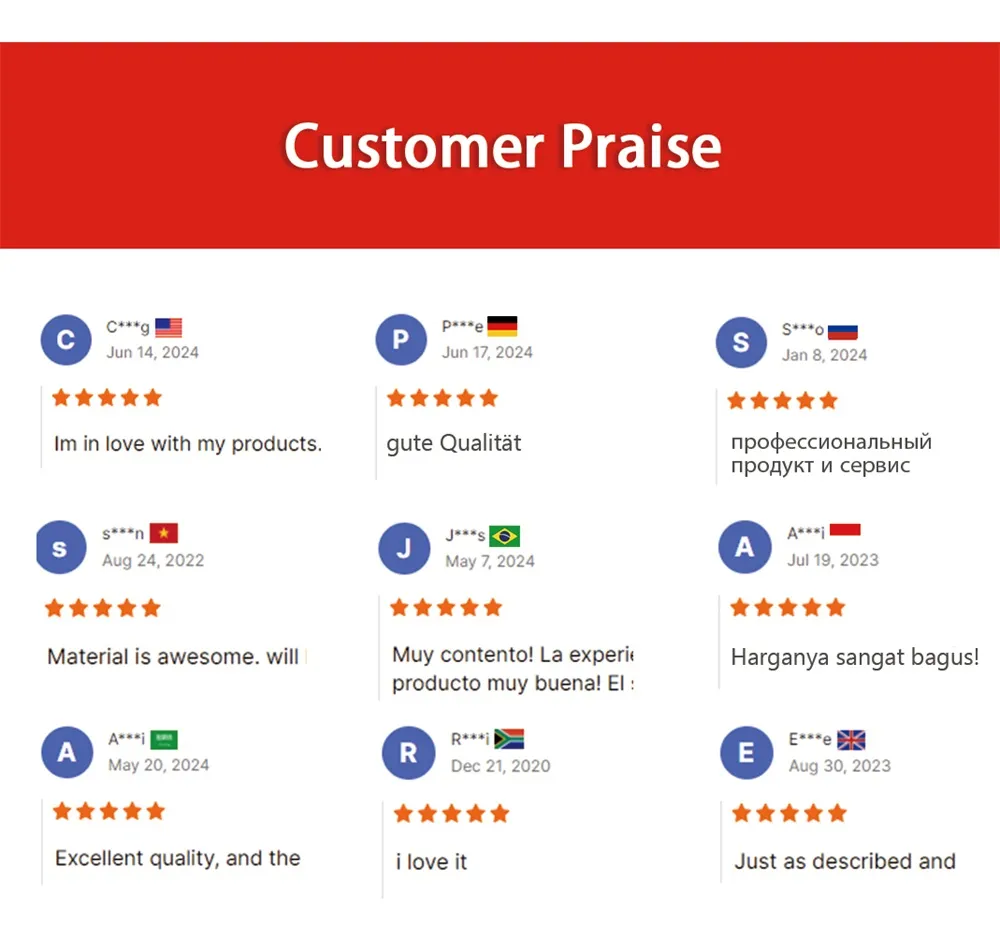 This is a picture of the customer's positive feedback.